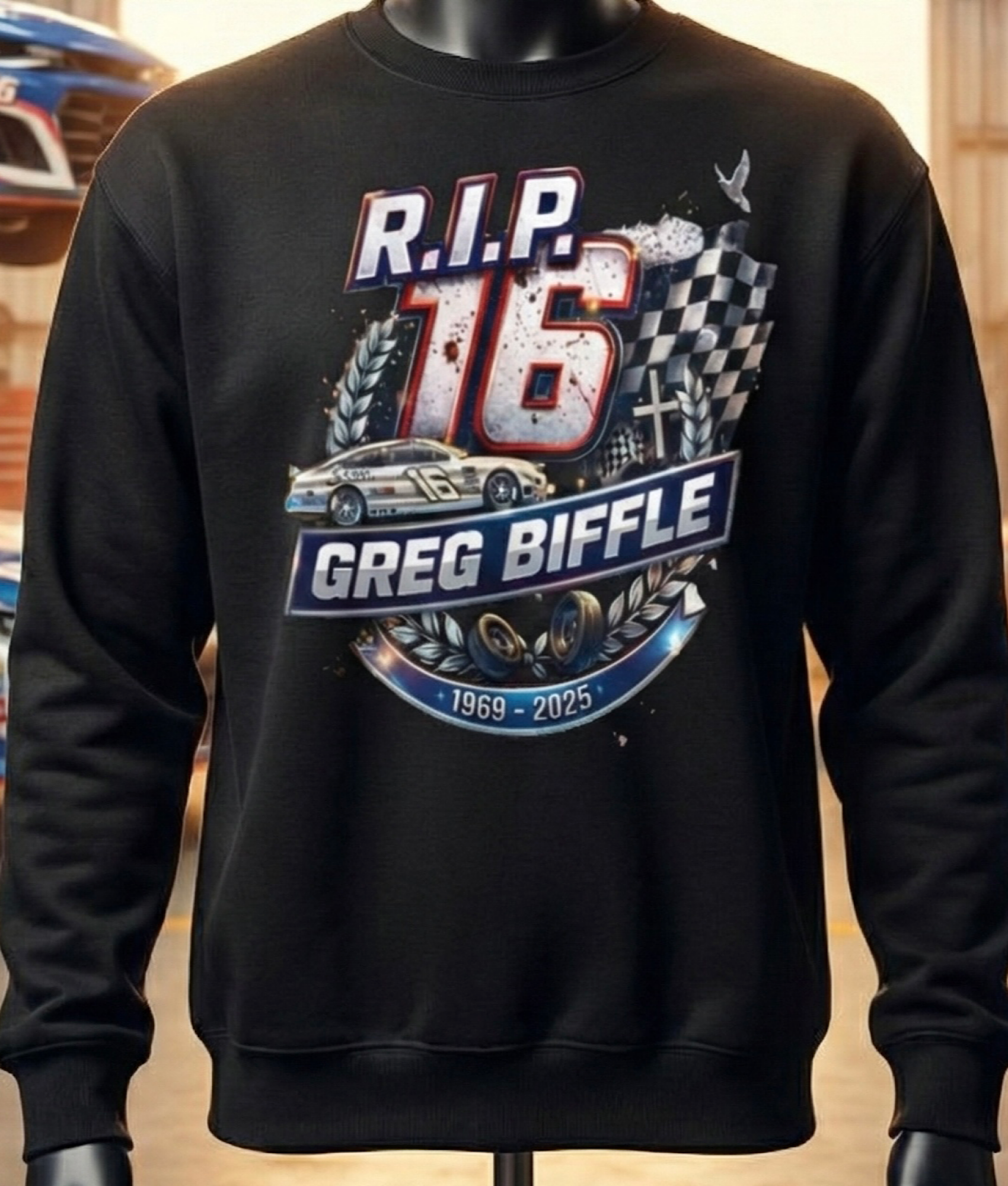 Greg Biffle RIP 16 Racing Memorial Tribute Racing Sweatshirt 