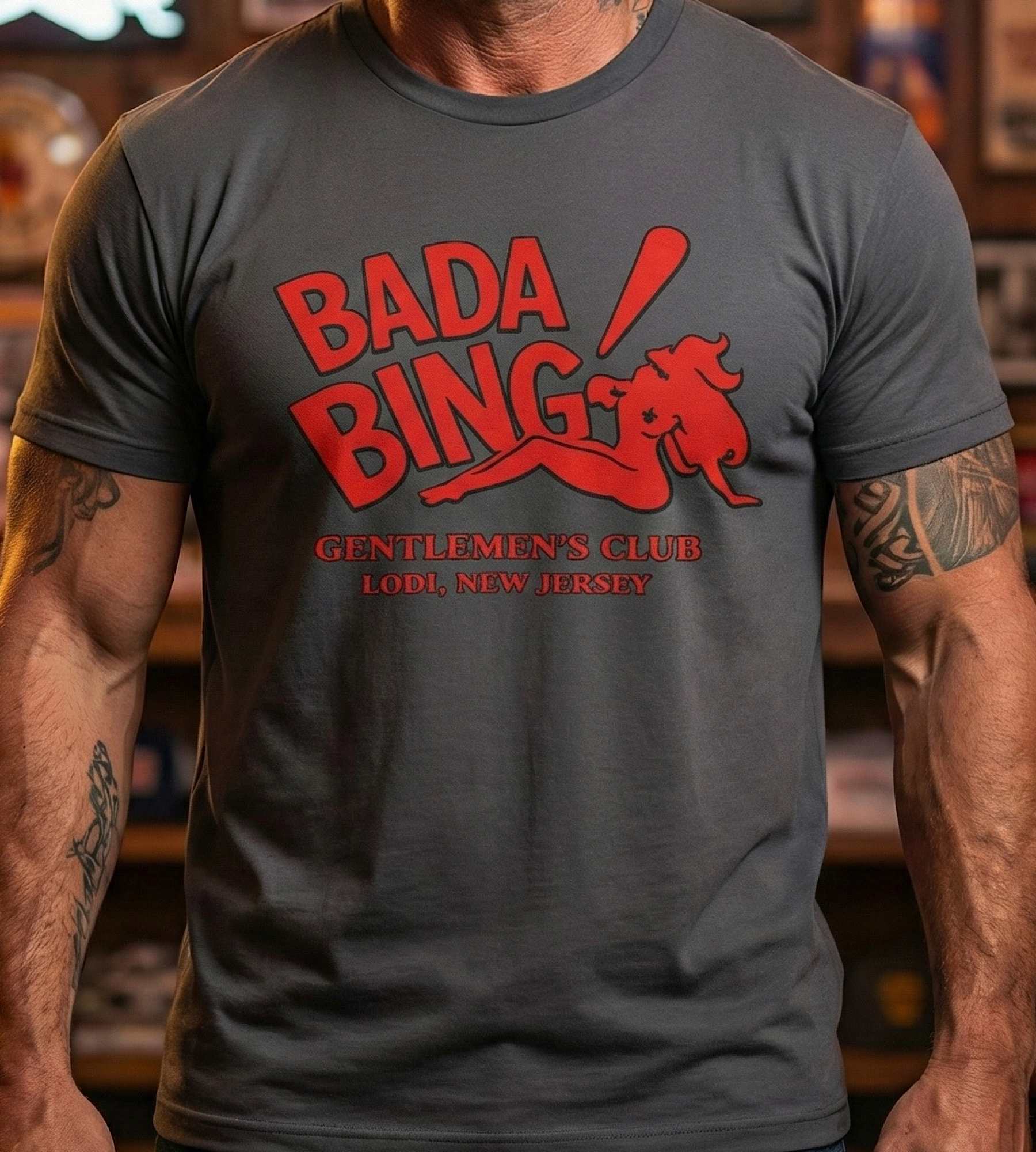 Bada Bing Sopranos Gentlemens Club Lodi NJ Shirt Tshirt design product thumbnail image Bada Bing Sopranos Gentlemens Club Lodi NJ Shirt Tshirt design product thumbnail image