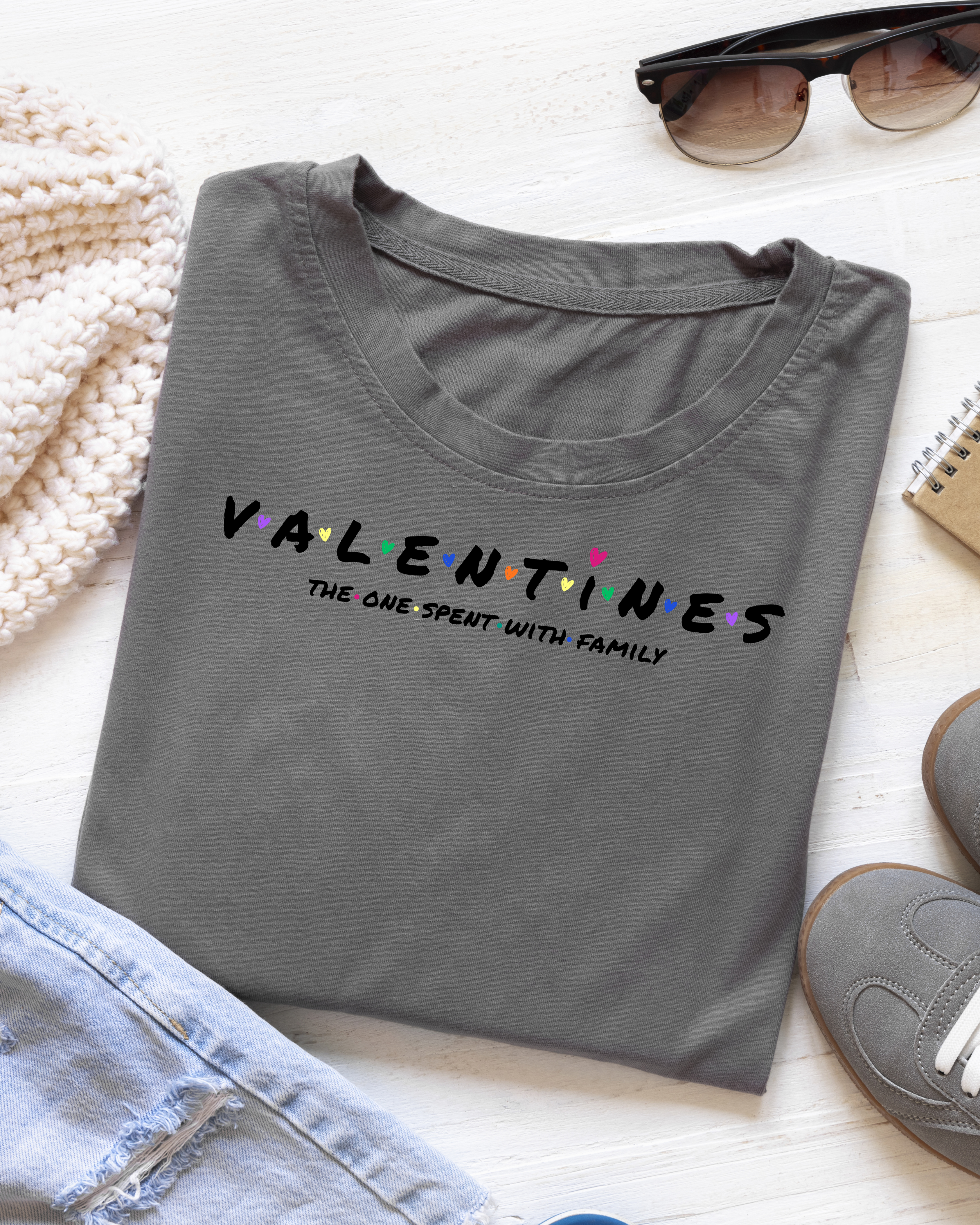 Black letters-Valentines Family Trip T-Shirt — 'Families That Travel Together' Matching Tee product thumbnail image