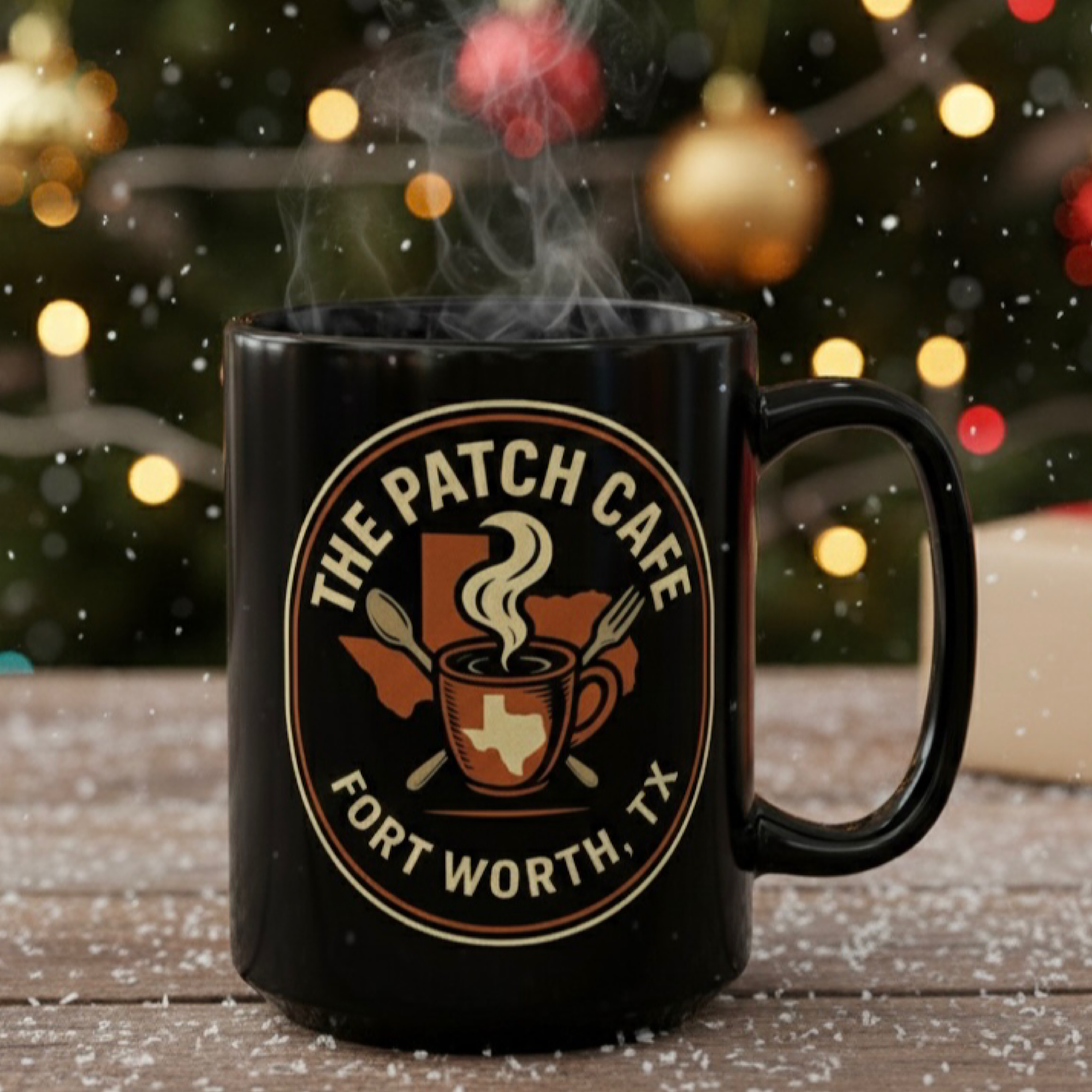 Landman The Patch Cafe logo Mug M-Tex Oil Fort Worth TX coffee mug product thumbnail image Landman The Patch Cafe logo Mug M-Tex Oil Fort Worth TX coffee mug product thumbnail image