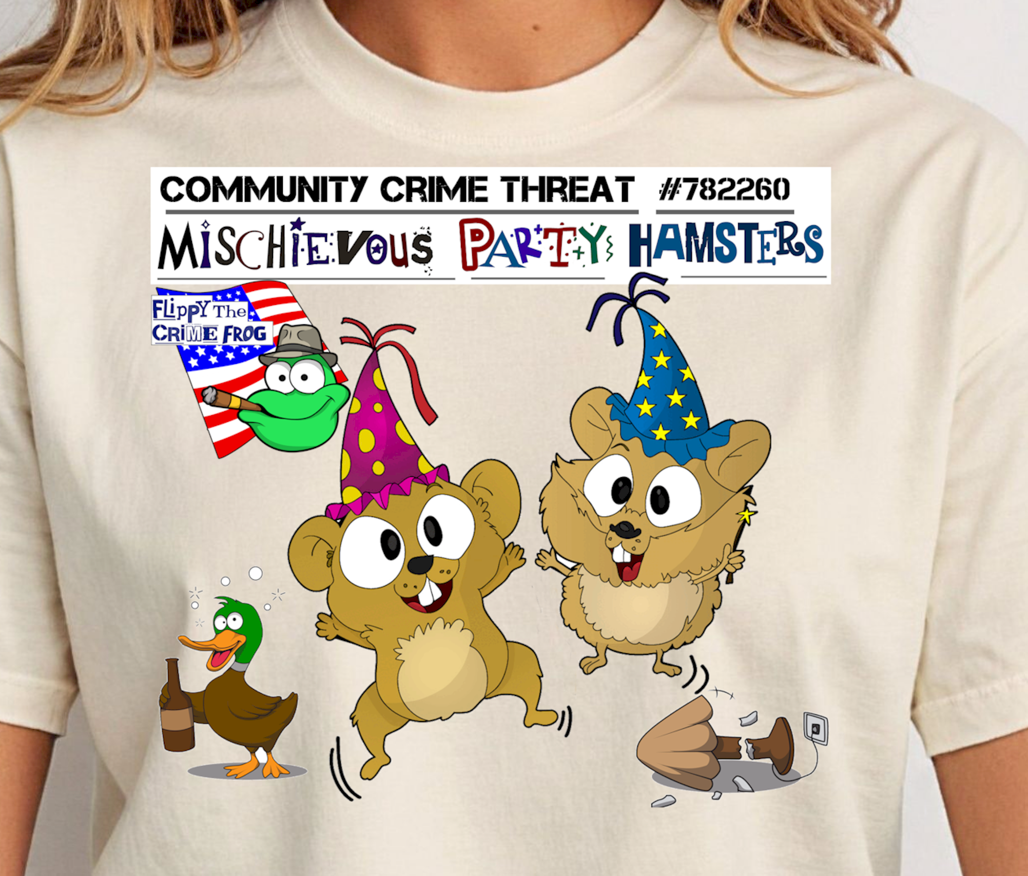 Mischievous Party Hamsters - Heavy Cotton Tee, Funny Tee Shirts, Cute Tee Shirts, Silly Tee Shirts, Party, Hamsters product thumbnail image Mischievous Party Hamsters - Heavy Cotton Tee, Funny Tee Shirts, Cute Tee Shirts, Silly Tee Shirts, Party, Hamsters product thumbnail image