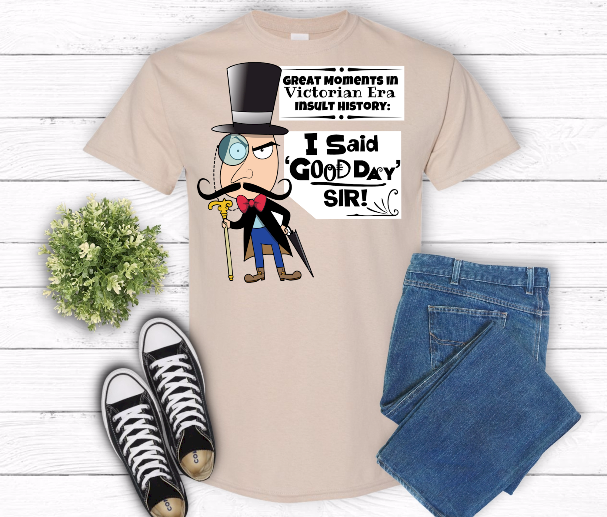 Victorian Era Insults - I Said Good Day, Sir! - Heavy Cotton Tee, Funny Tee Shirts, Cute Tee Shirts, Silly Tee Shirts, Victorian product thumbnail image Victorian Era Insults - I Said Good Day, Sir! - Heavy Cotton Tee, Funny Tee Shirts, Cute Tee Shirts, Silly Tee Shirts, Victorian product thumbnail image