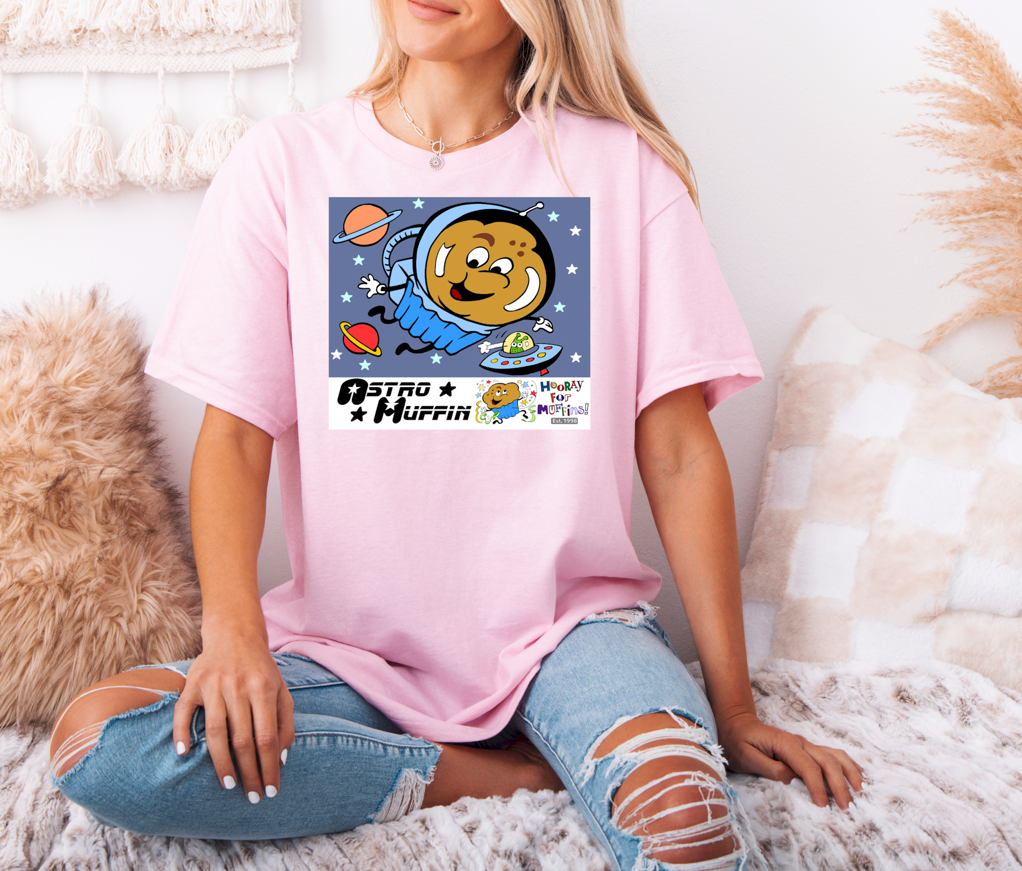 Hooray for Muffins - Astro Muffin - Heavy Cotton Tee, Funny Tee Shirts, Cute Tee Shirts, Silly Tee Shirts, Muffins, Space product thumbnail image Hooray for Muffins - Astro Muffin - Heavy Cotton Tee, Funny Tee Shirts, Cute Tee Shirts, Silly Tee Shirts, Muffins, Space product thumbnail image