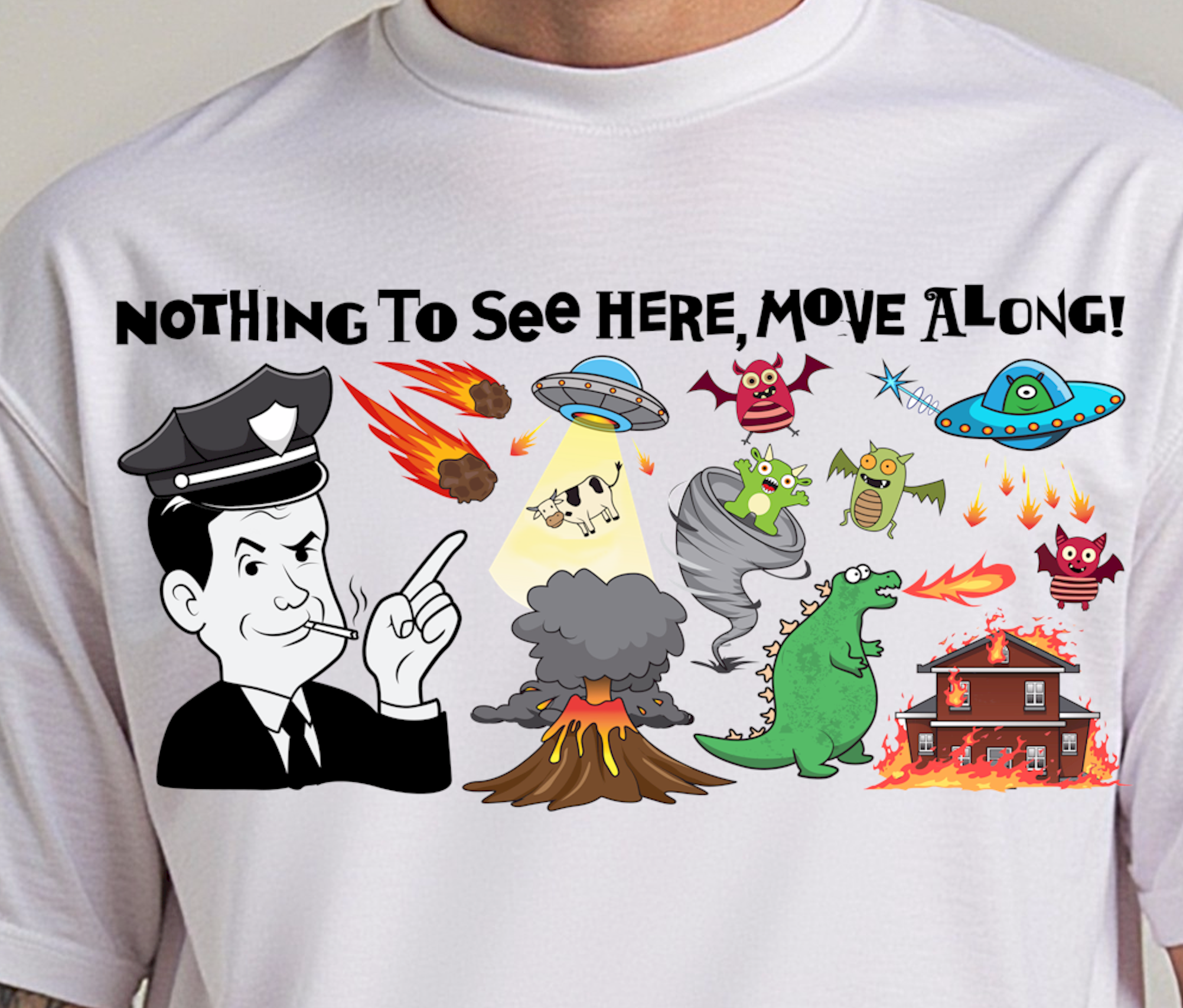 Nothing To See Here, Move Along! - Heavy Cotton Tee, Funny Tee Shirts, Cute Tee Shirts, Silly Tee Shirts product thumbnail image Nothing To See Here, Move Along! - Heavy Cotton Tee, Funny Tee Shirts, Cute Tee Shirts, Silly Tee Shirts product thumbnail image