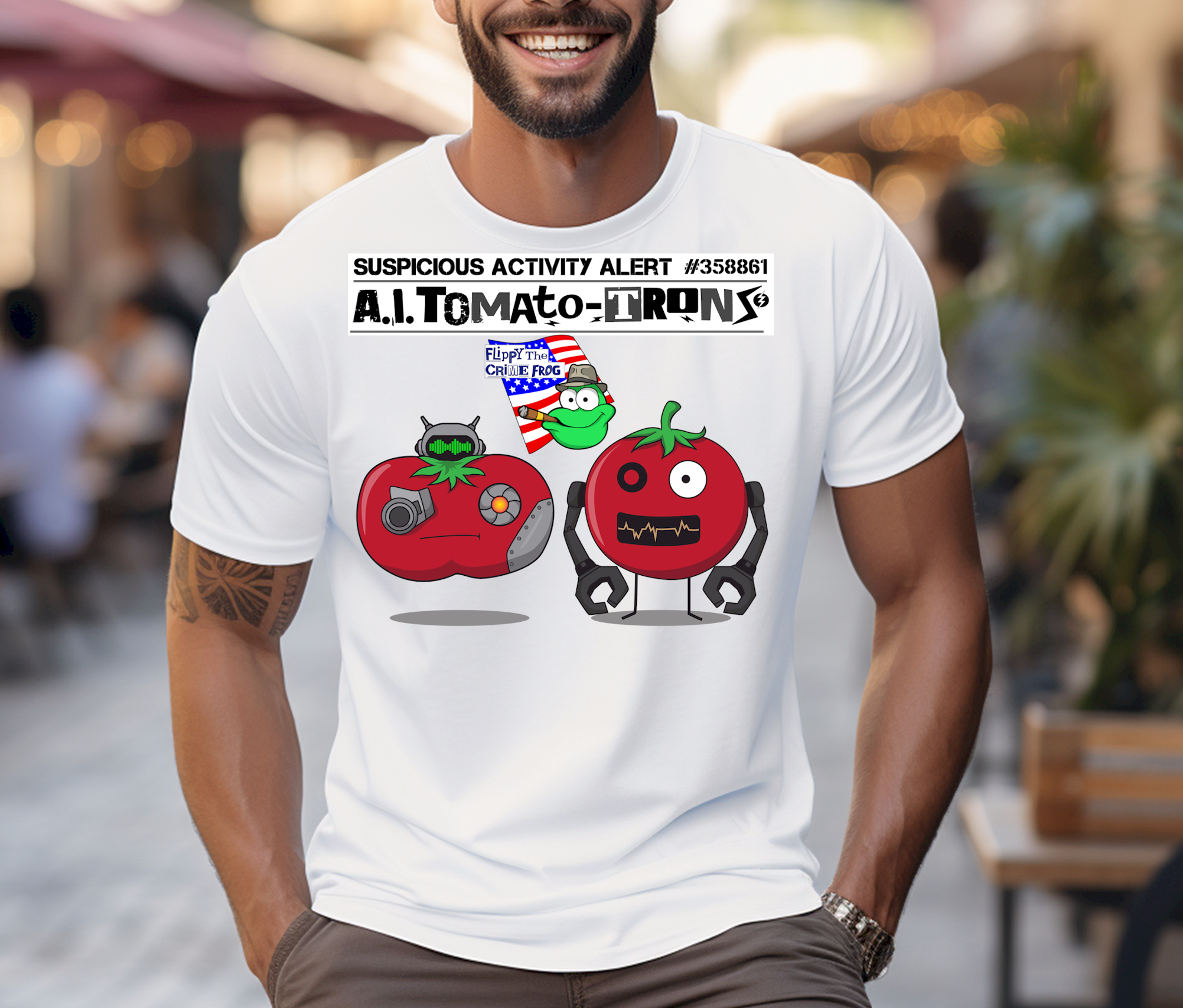 A.I Tomato-Trons - Heavy Cotton Tee, Funny Tee Shirts, Cute Tee Shirts, Silly Tee Shirts, Tomato, Robots product thumbnail image A.I Tomato-Trons - Heavy Cotton Tee, Funny Tee Shirts, Cute Tee Shirts, Silly Tee Shirts, Tomato, Robots product thumbnail image