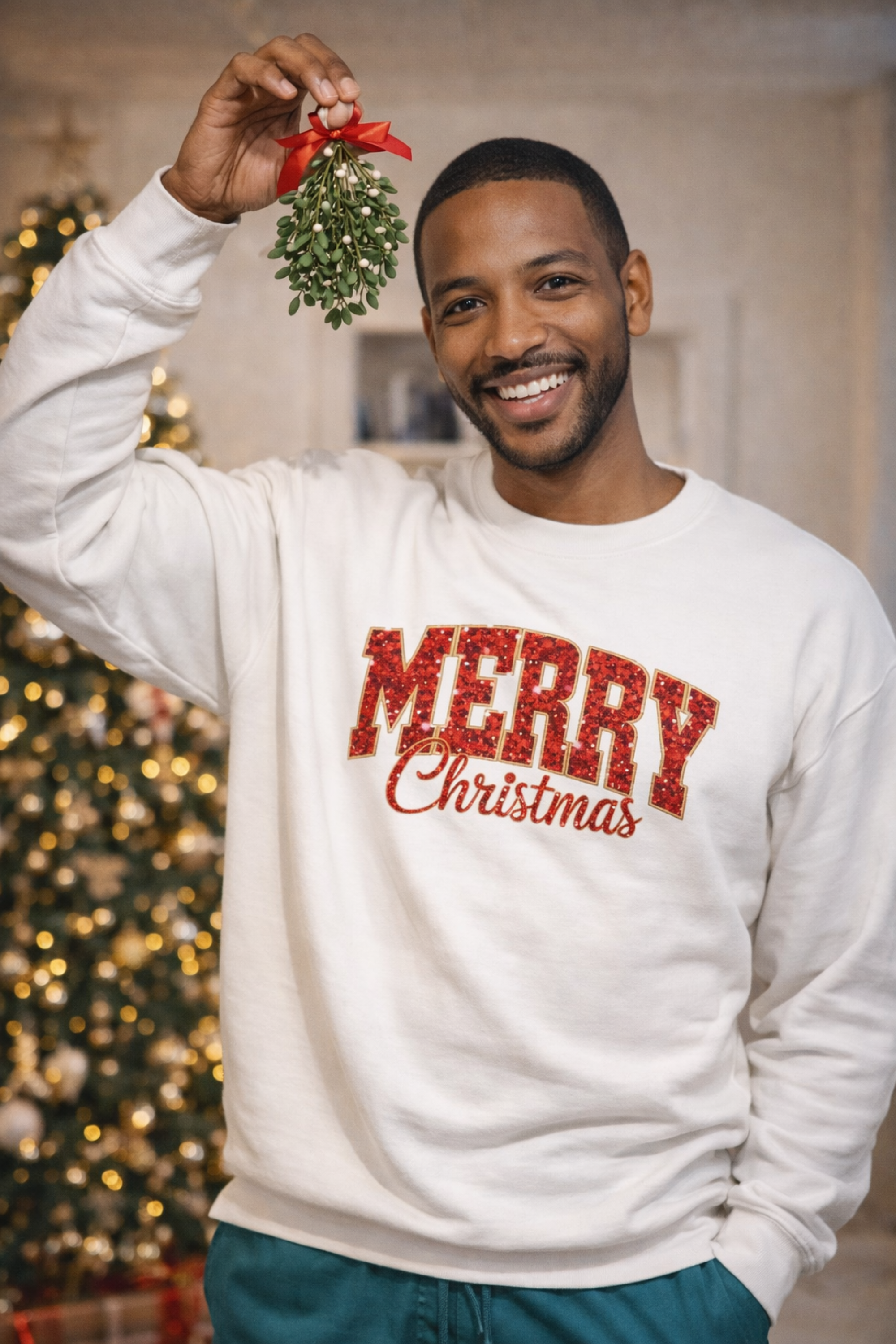 Merry Christmas Festive Holiday Unisex Sweatshirt product thumbnail image