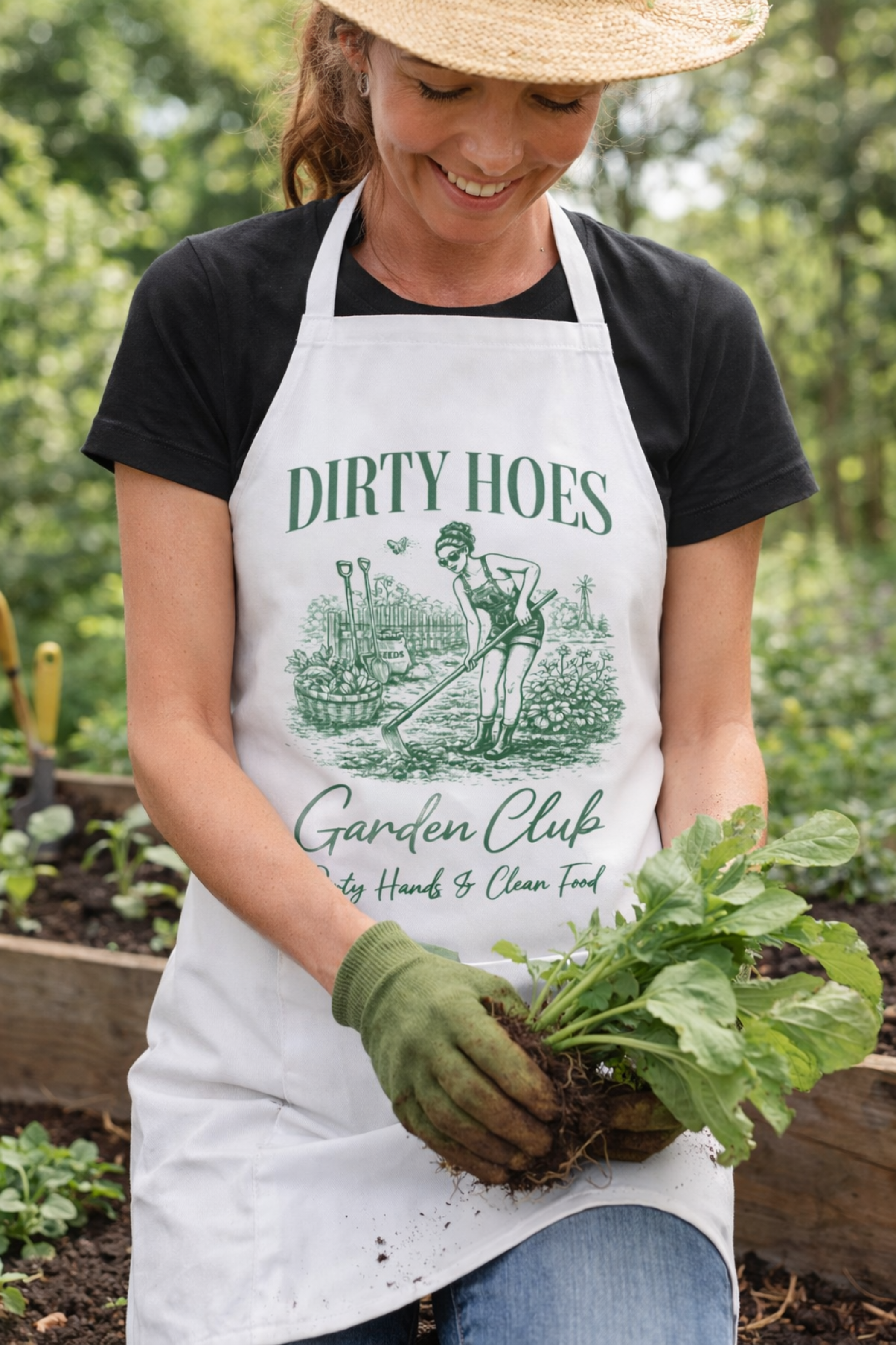 Garden Apron "Dirty Hoes Garden Club" Vintage Gardening Apron (Funny, Gift for Gardeners) product thumbnail image Garden Apron "Dirty Hoes Garden Club" Vintage Gardening Apron (Funny, Gift for Gardeners) product thumbnail image