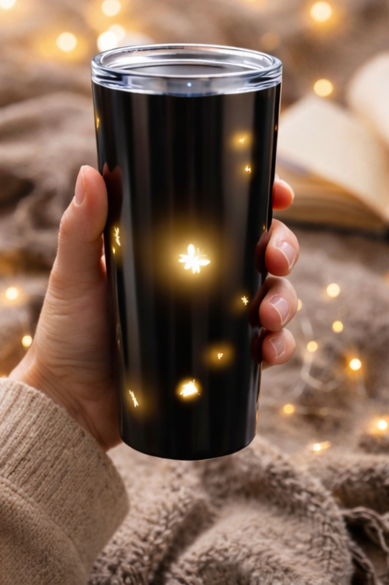 Firefly Night 20oz Tumbler — Glowing Insect Lights Stainless Steel Travel Cup product thumbnail image