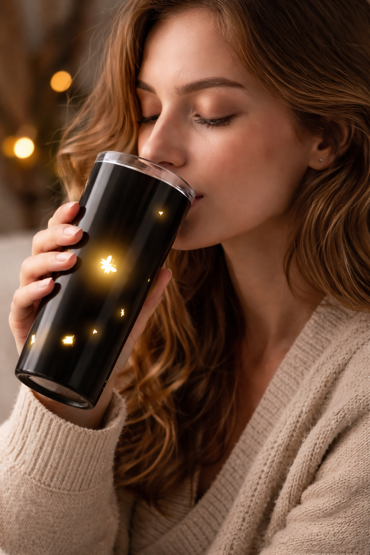 Firefly Night 20oz Tumbler — Glowing Insect Lights Stainless Steel Travel Cup product thumbnail image