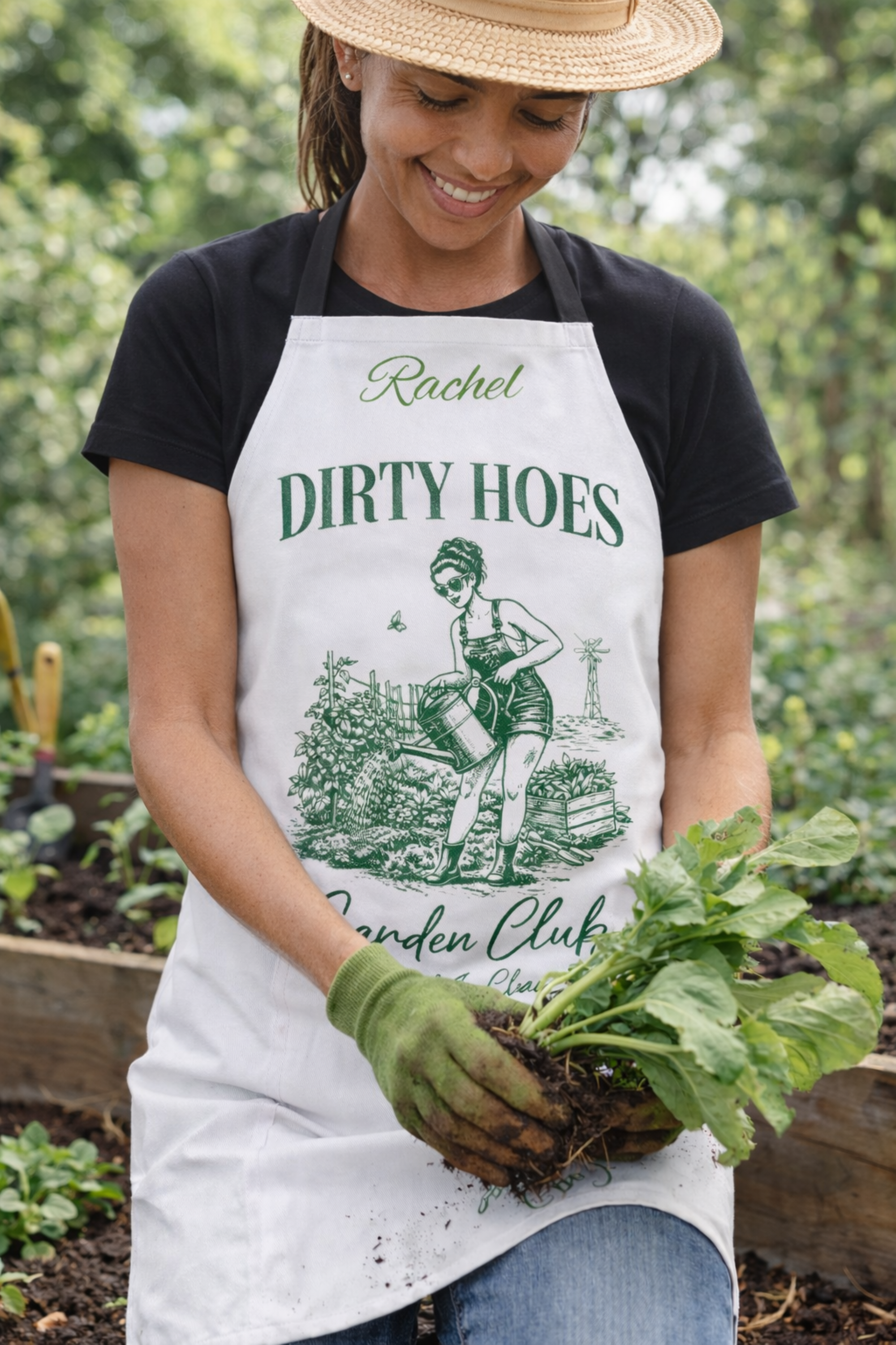 Garden Apron "Dirty Hoes Garden Club" Vintage Gardening Apron (Funny, Gift for Gardeners) product thumbnail image Garden Apron "Dirty Hoes Garden Club" Vintage Gardening Apron (Funny, Gift for Gardeners) product thumbnail image