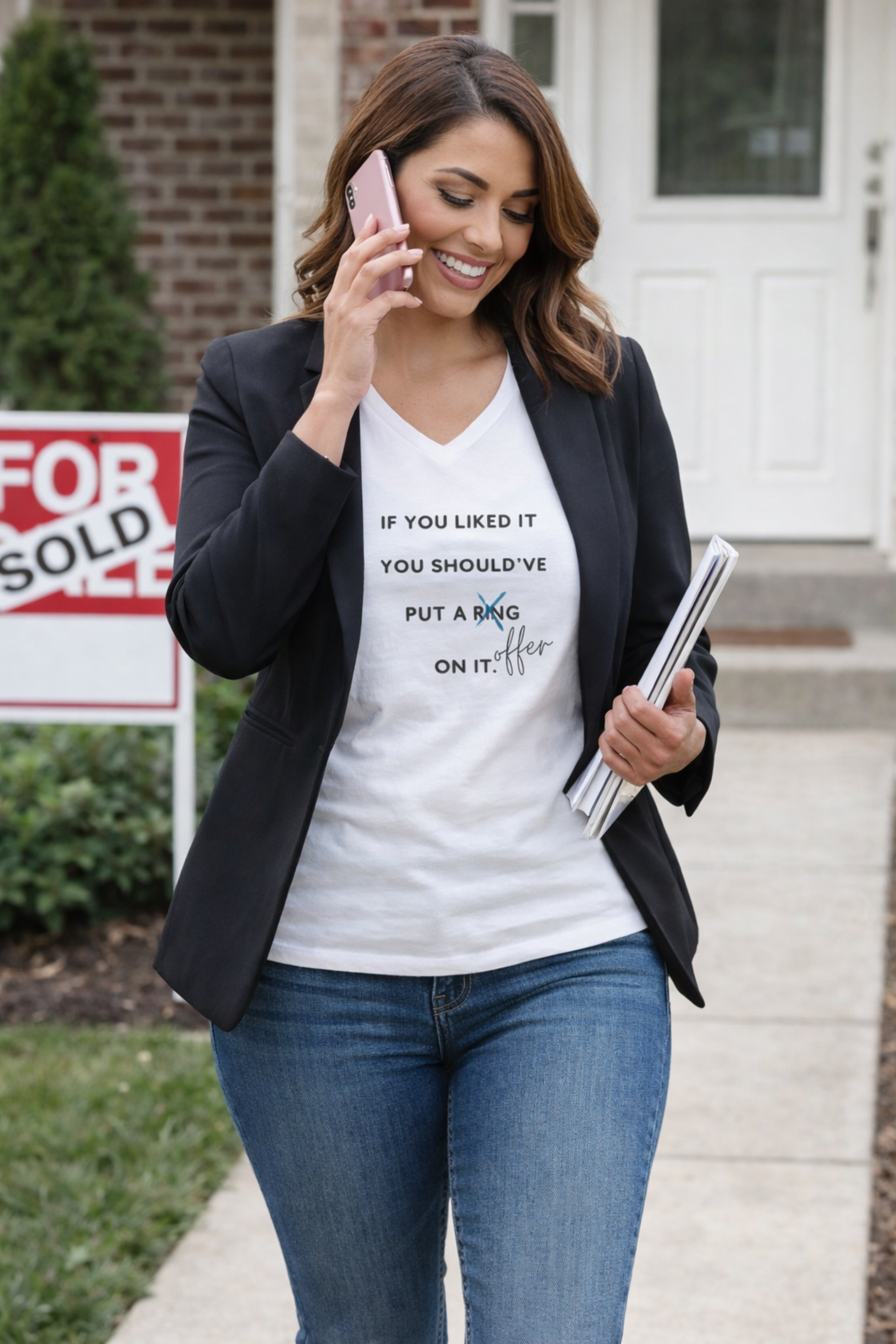 Real Estate 'Put an Offer On It' V-Neck Tee product thumbnail image