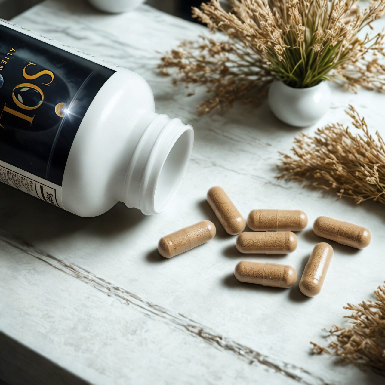 SOL & Alien Brain Support Complex Supplement 60 Capsules | Brain Health - Enhance like E.T. product thumbnail image SOL & Alien Brain Support Complex Supplement 60 Capsules | Brain Health - Enhance like E.T. product thumbnail image