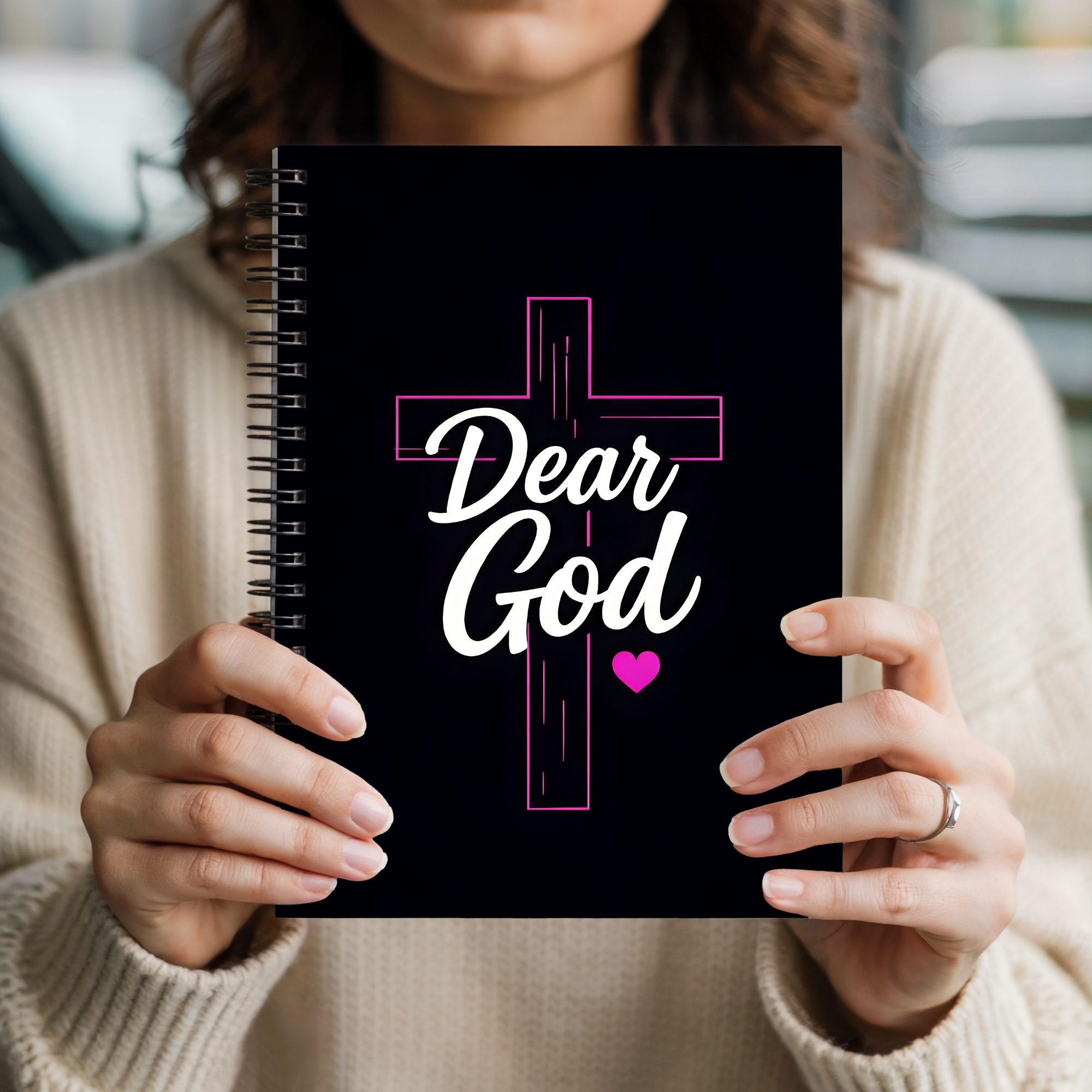 Dear God Prayer Journal Spiral Notebook with Cross Design product thumbnail image Dear God Prayer Journal Spiral Notebook with Cross Design product thumbnail image