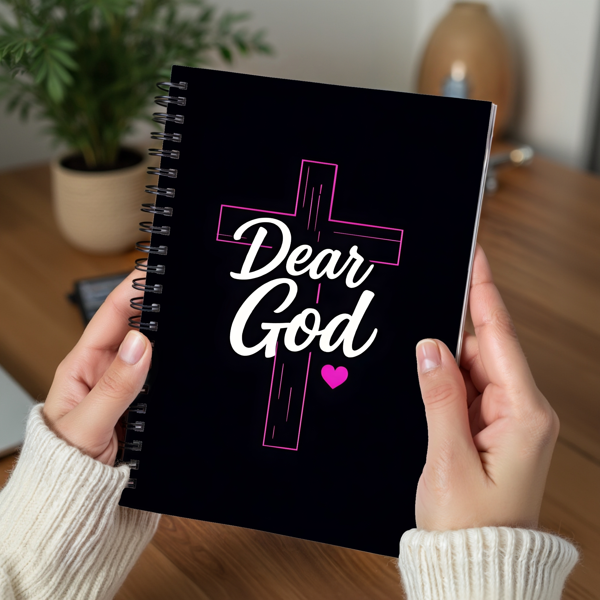Dear God Prayer Journal Spiral Notebook with Cross Design product thumbnail image Dear God Prayer Journal Spiral Notebook with Cross Design product thumbnail image