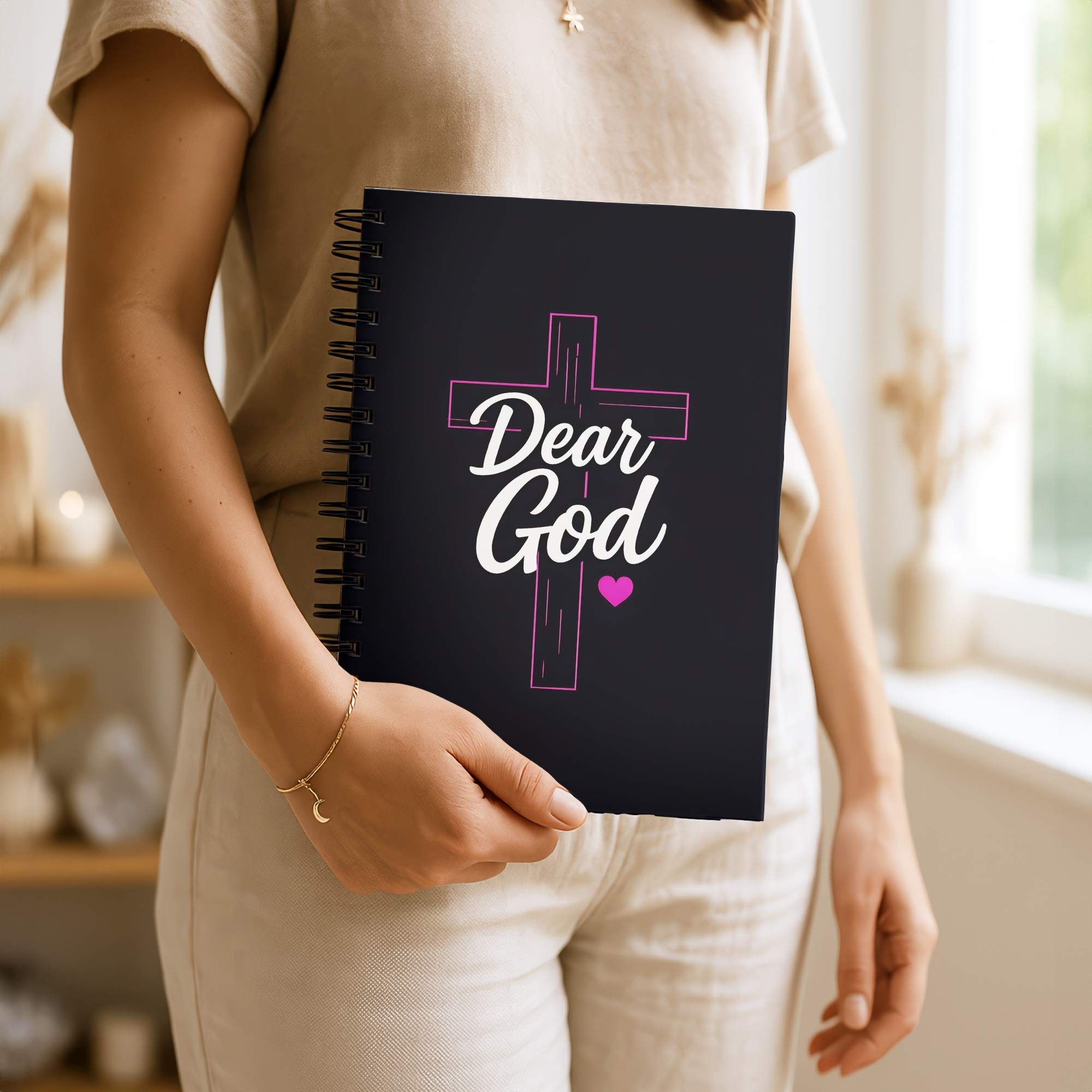 Dear God Prayer Journal Spiral Notebook with Cross Design product thumbnail image Dear God Prayer Journal Spiral Notebook with Cross Design product thumbnail image