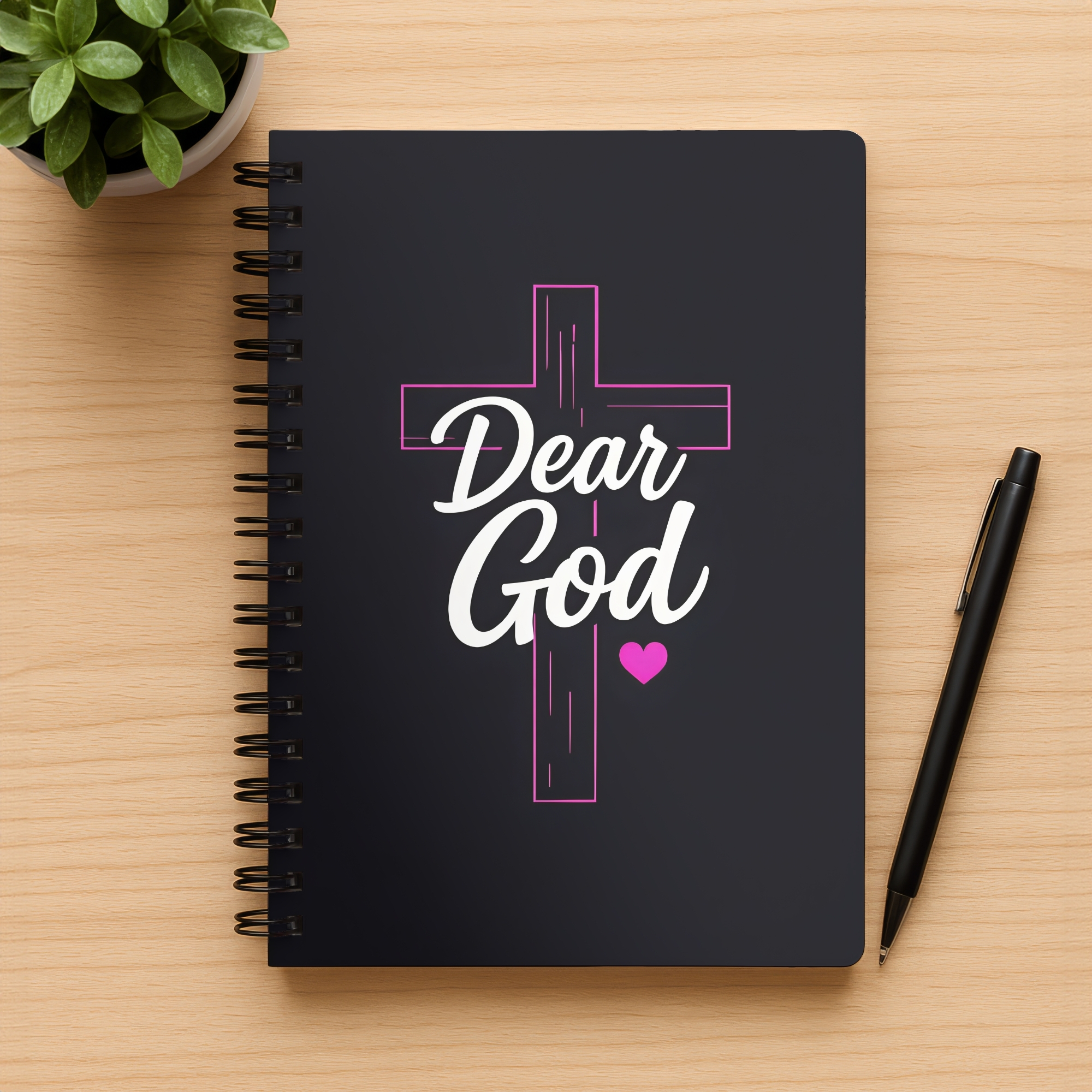 Dear God Prayer Journal Spiral Notebook with Cross Design product thumbnail image Dear God Prayer Journal Spiral Notebook with Cross Design product thumbnail image