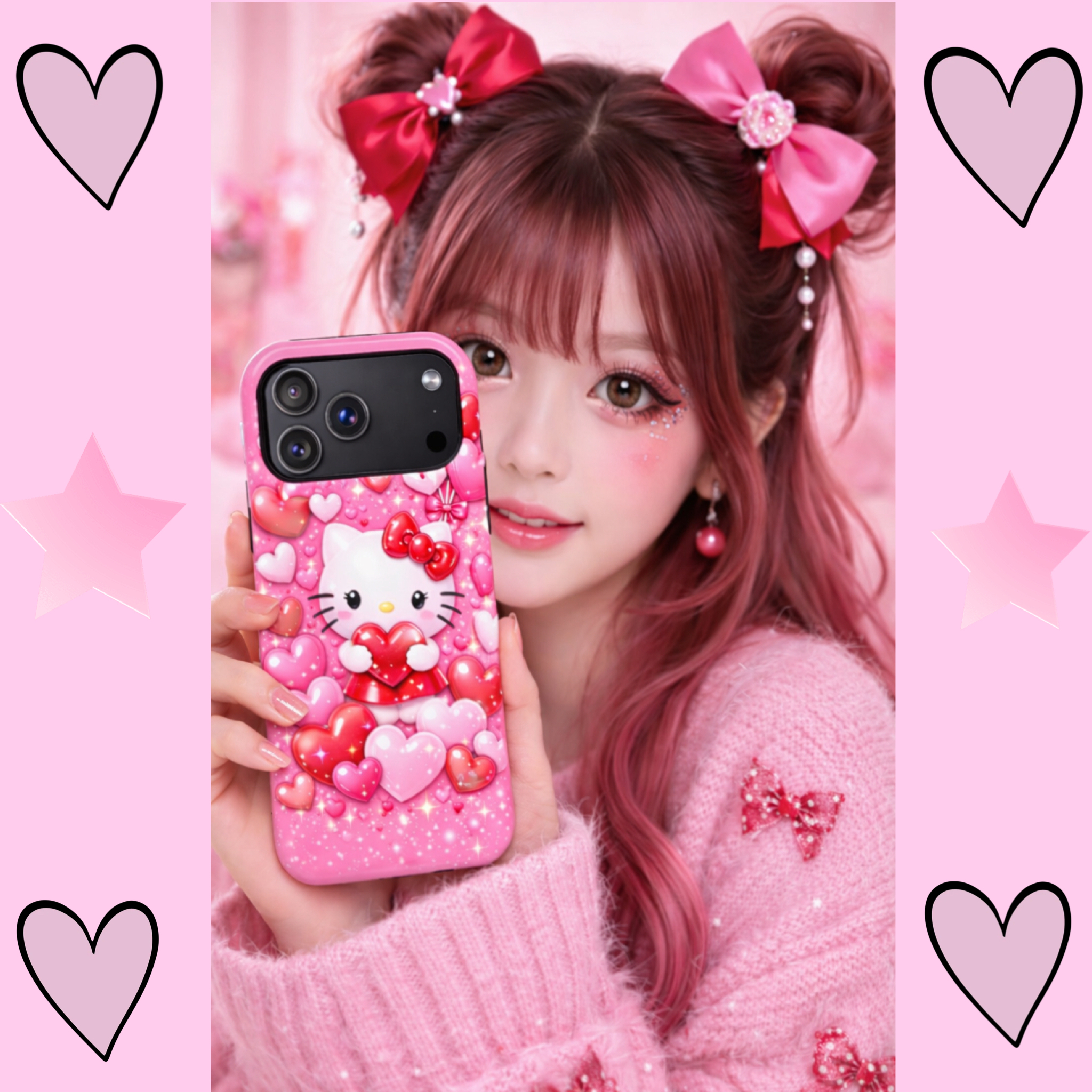 Hello Kitty love me magnetic phone case