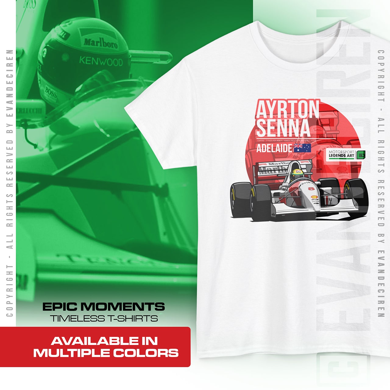 Ayrton Senna 1993 Legend Art | Adelaide