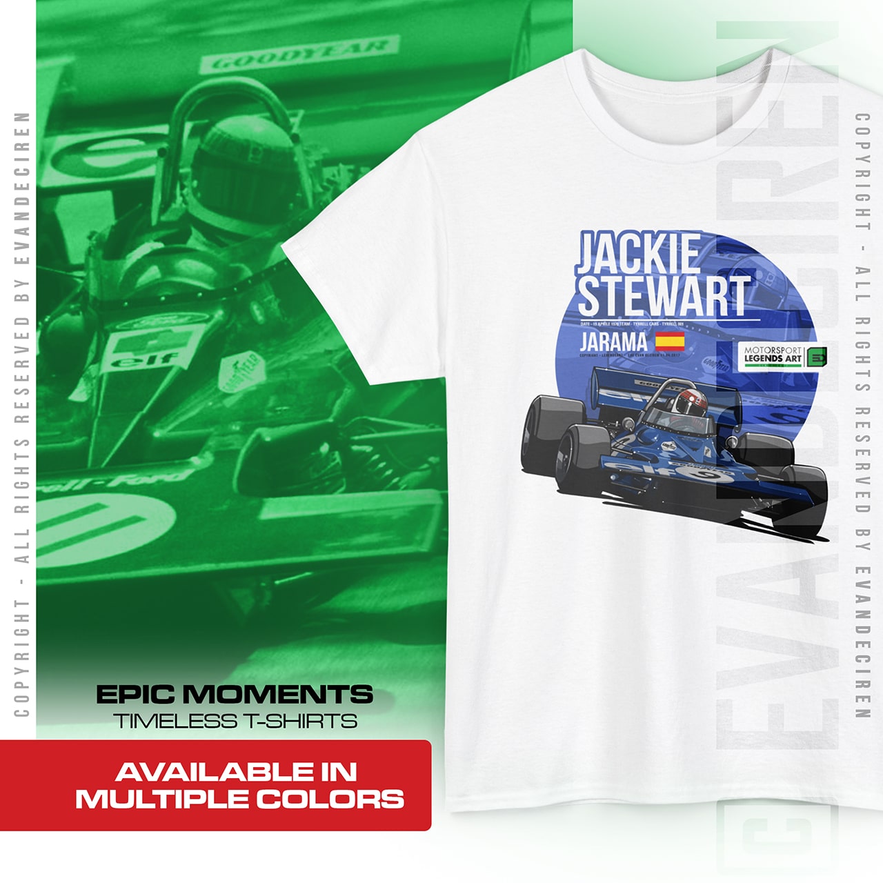 Jackie Stewart 1970 Legend Art | Jarama product thumbnail image