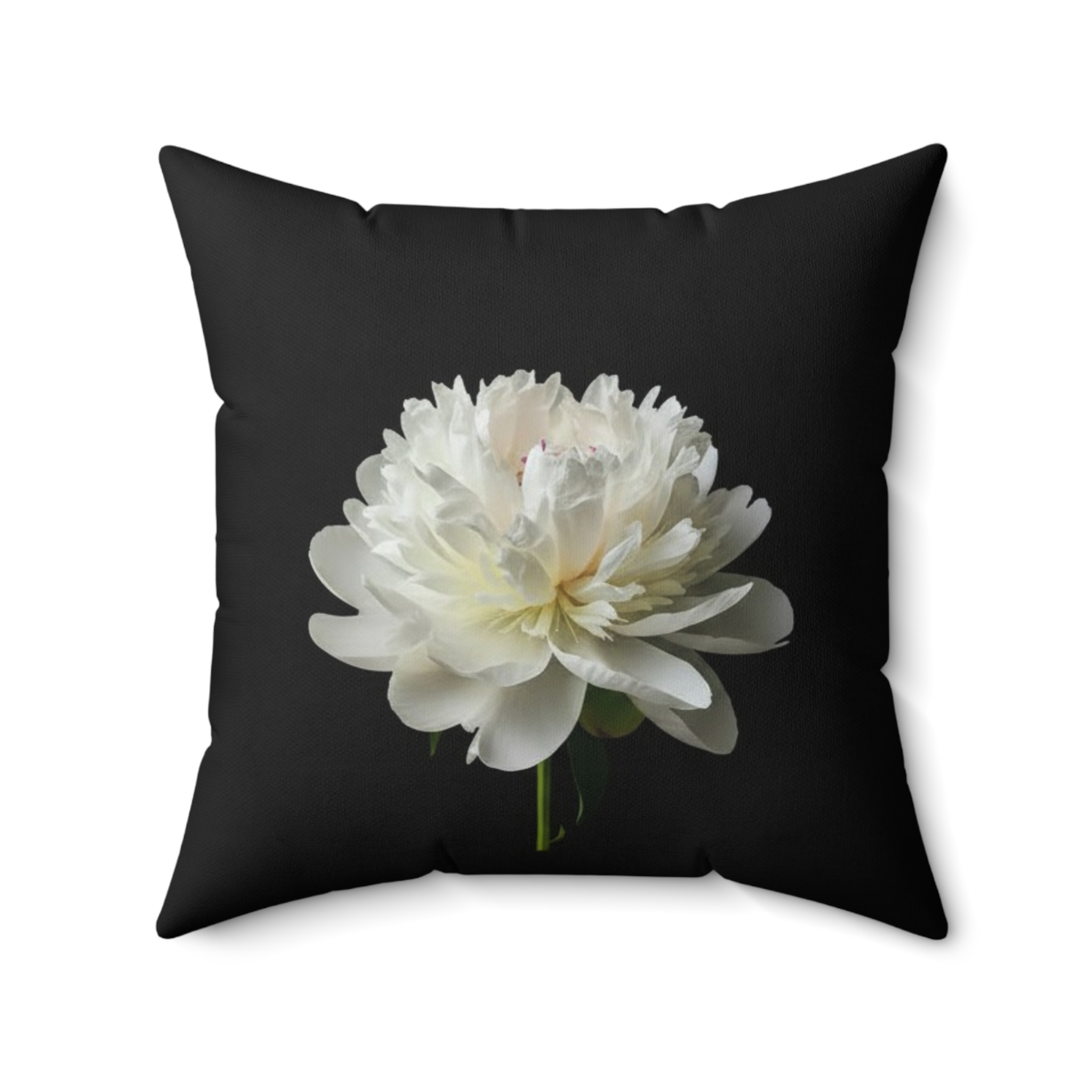 White Peony Bloom Pillow | Square Cushion Washable Cover product thumbnail image White Peony Bloom Pillow | Square Cushion Washable Cover product thumbnail image