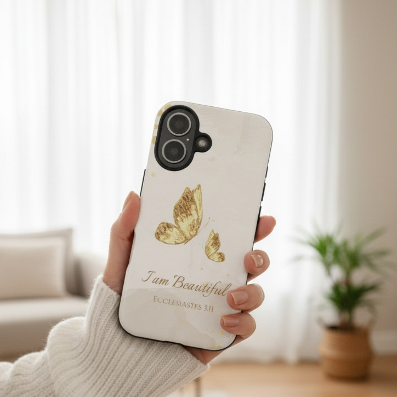 Christian Butterfly Phone Case – “I Am Beautiful” Ecclesiastes 3:11 | Faith-Inspired Protective Case for iPhone, Samsung & Pixel product thumbnail image Christian Butterfly Phone Case – “I Am Beautiful” Ecclesiastes 3:11 | Faith-Inspired Protective Case for iPhone, Samsung & Pixel product thumbnail image