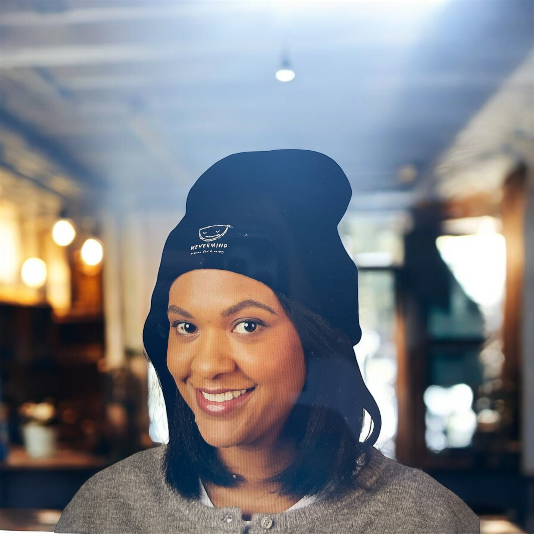 Nevermind Bar and Eatery Embroidered Cuffed Beanie Nevermind Bar and Eatery Embroidered Cuffed Beanie