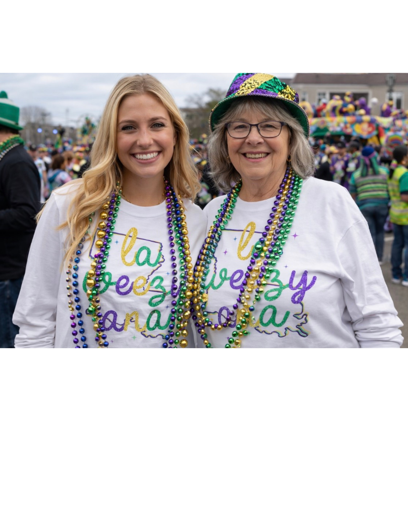 Louisiana Mardi Gras long sleeve Script Design product thumbnail image Louisiana Mardi Gras long sleeve Script Design product thumbnail image