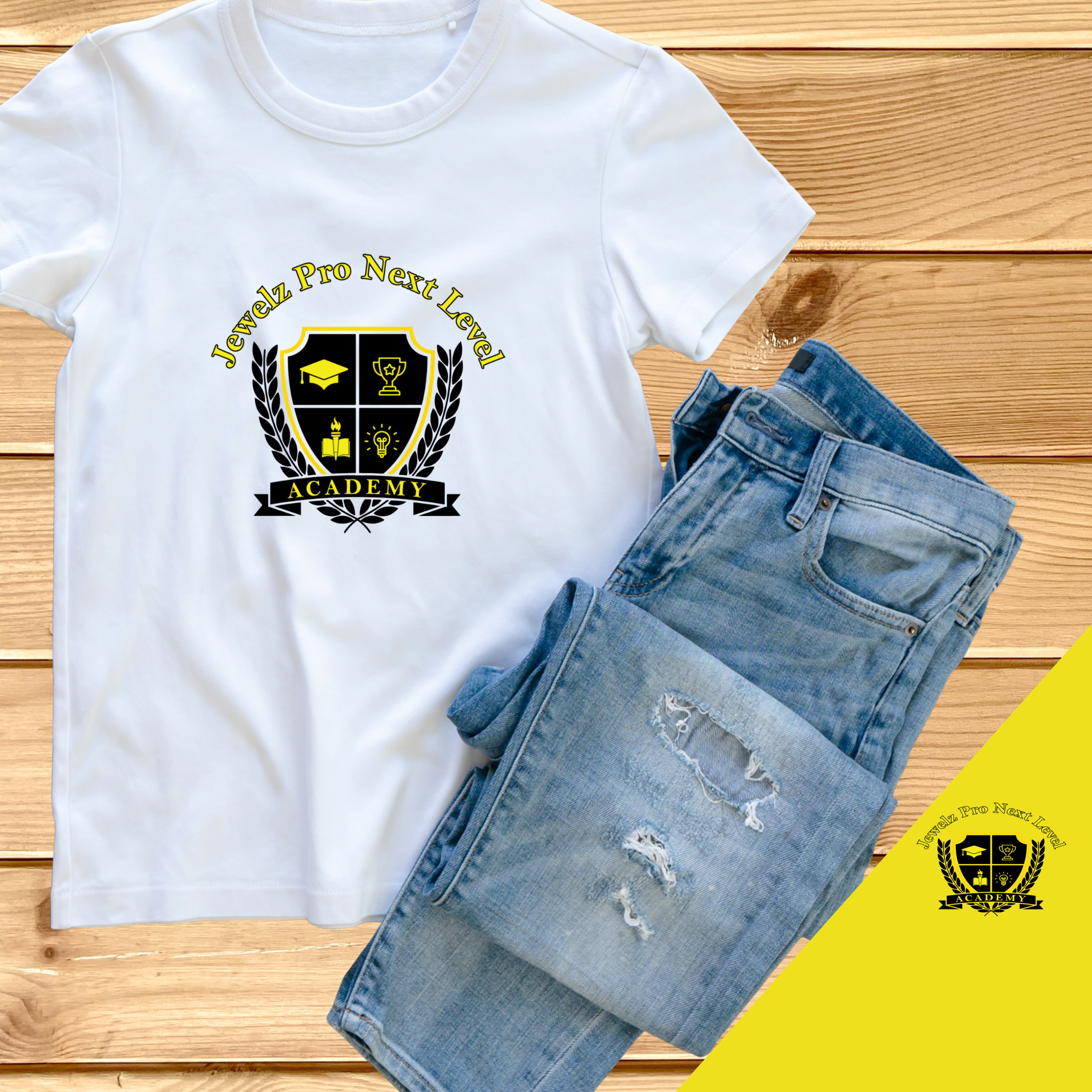 Badge of Excellence T-Shirt — Academy Achievement Tee product thumbnail image Badge of Excellence T-Shirt — Academy Achievement Tee product thumbnail image