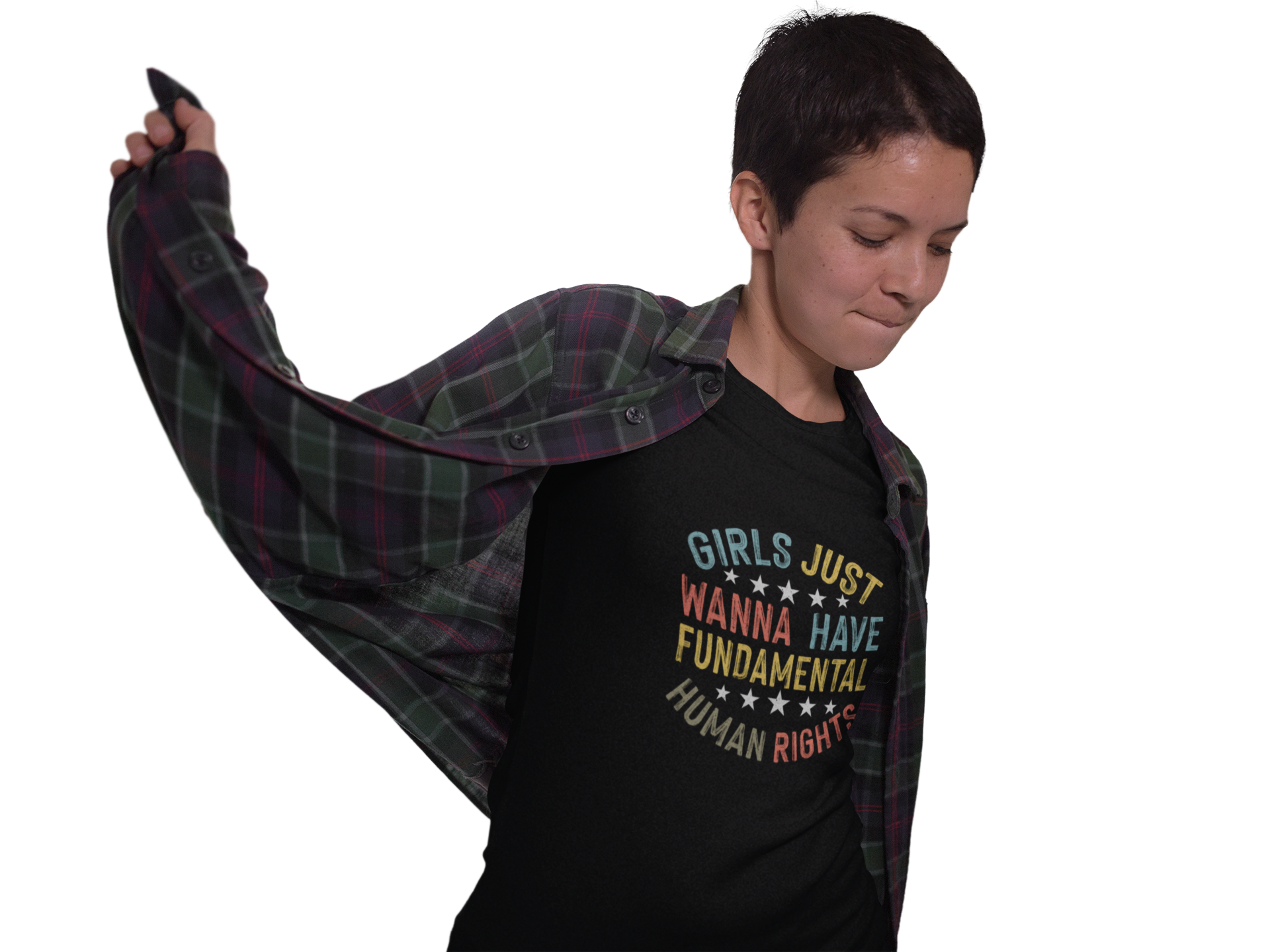 Girls Just Wanna Have Fundamental Human Rights Long Sleeve Tee — Feminist Equality Shirt