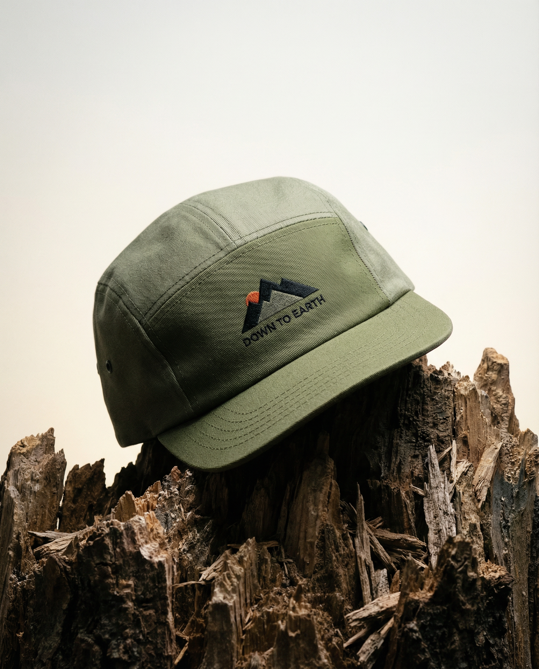 Down to Earth Mountain Sun Logo Cap — Two-Tone Nylon 🏔️ product thumbnail image