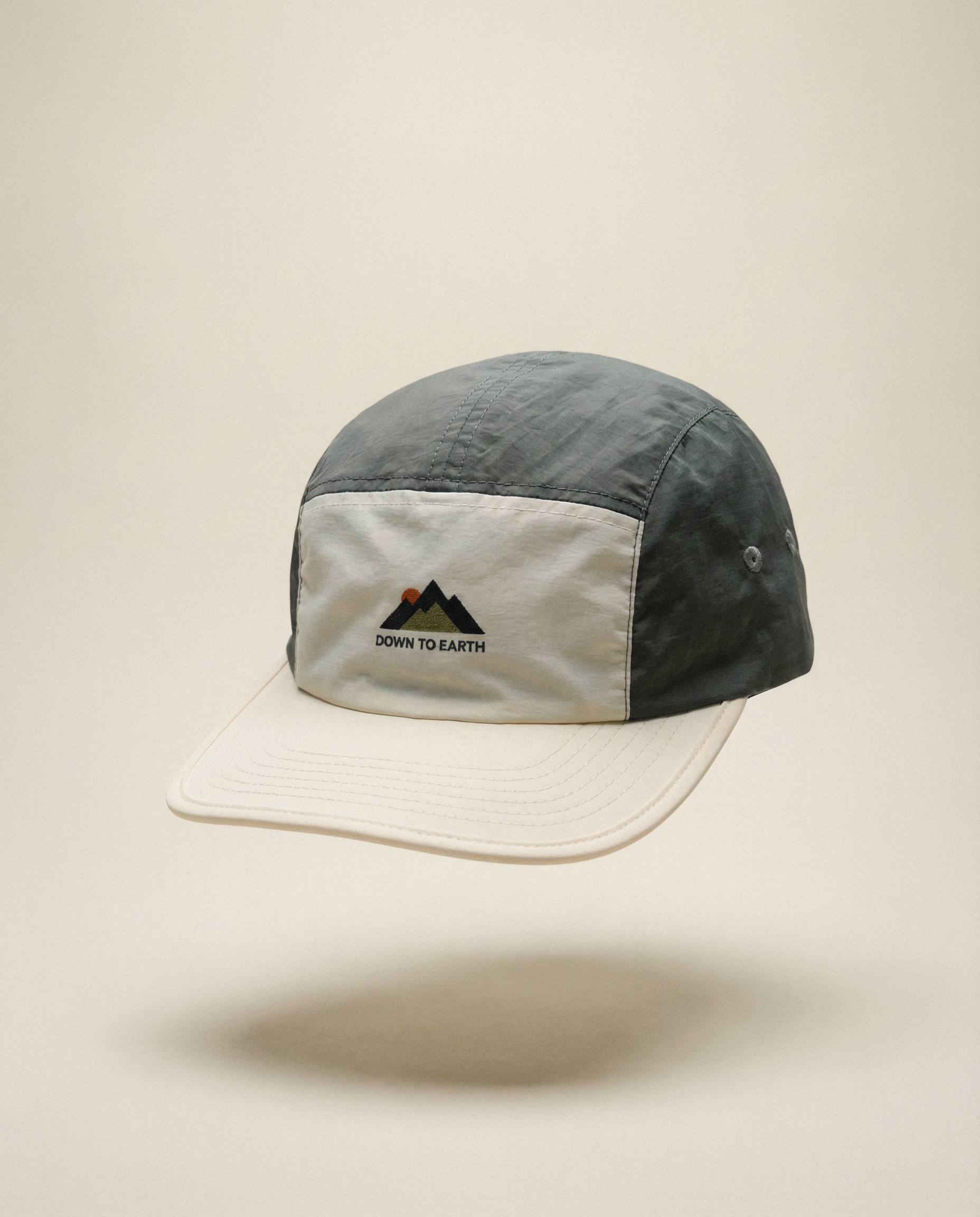 Down to Earth Mountain Sun Logo Cap — Two-Tone Nylon 🏔️ product thumbnail image