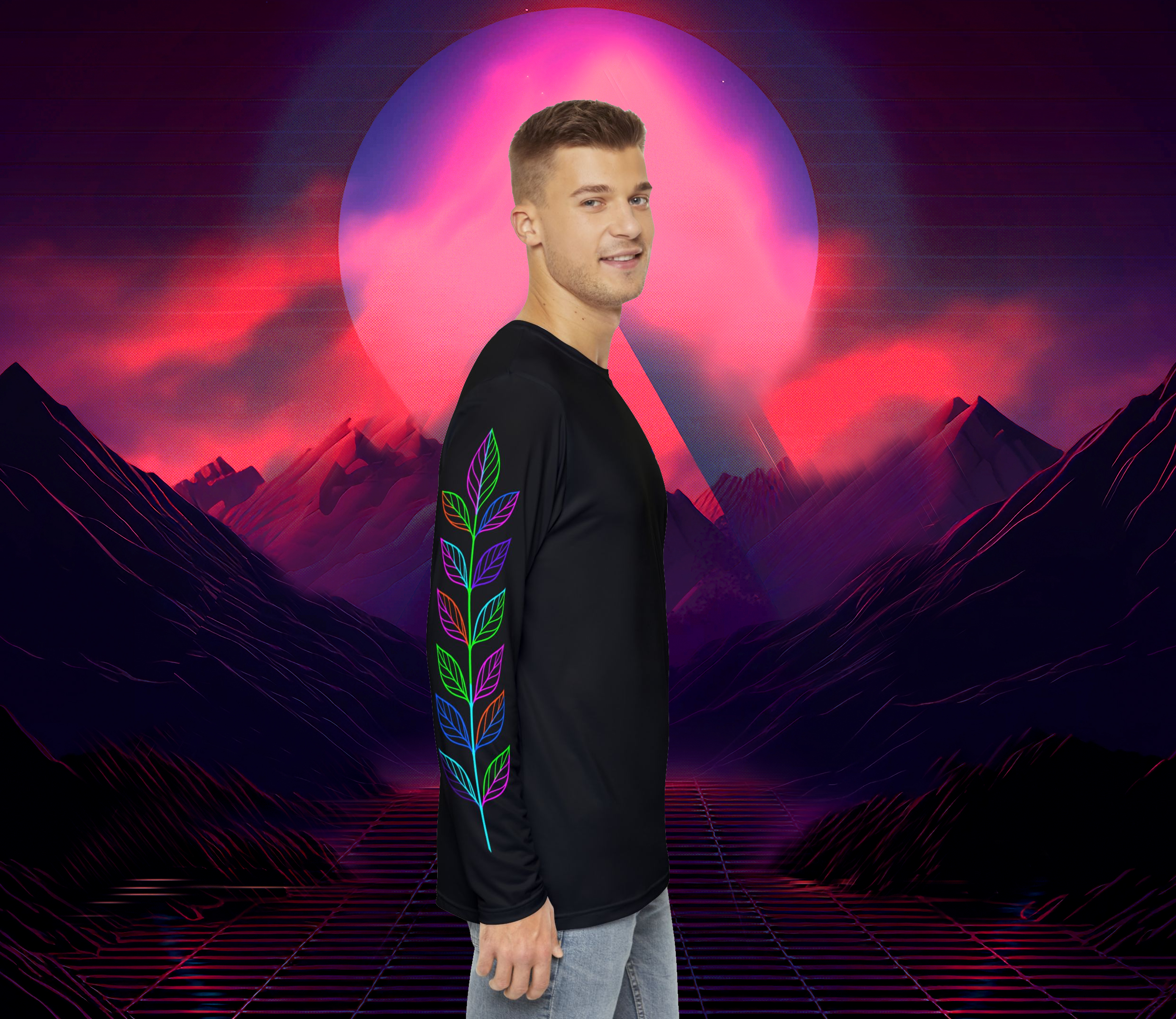 NEON LEAVES - Long-sleeved T-Shirt product thumbnail image NEON LEAVES - Long-sleeved T-Shirt product thumbnail image
