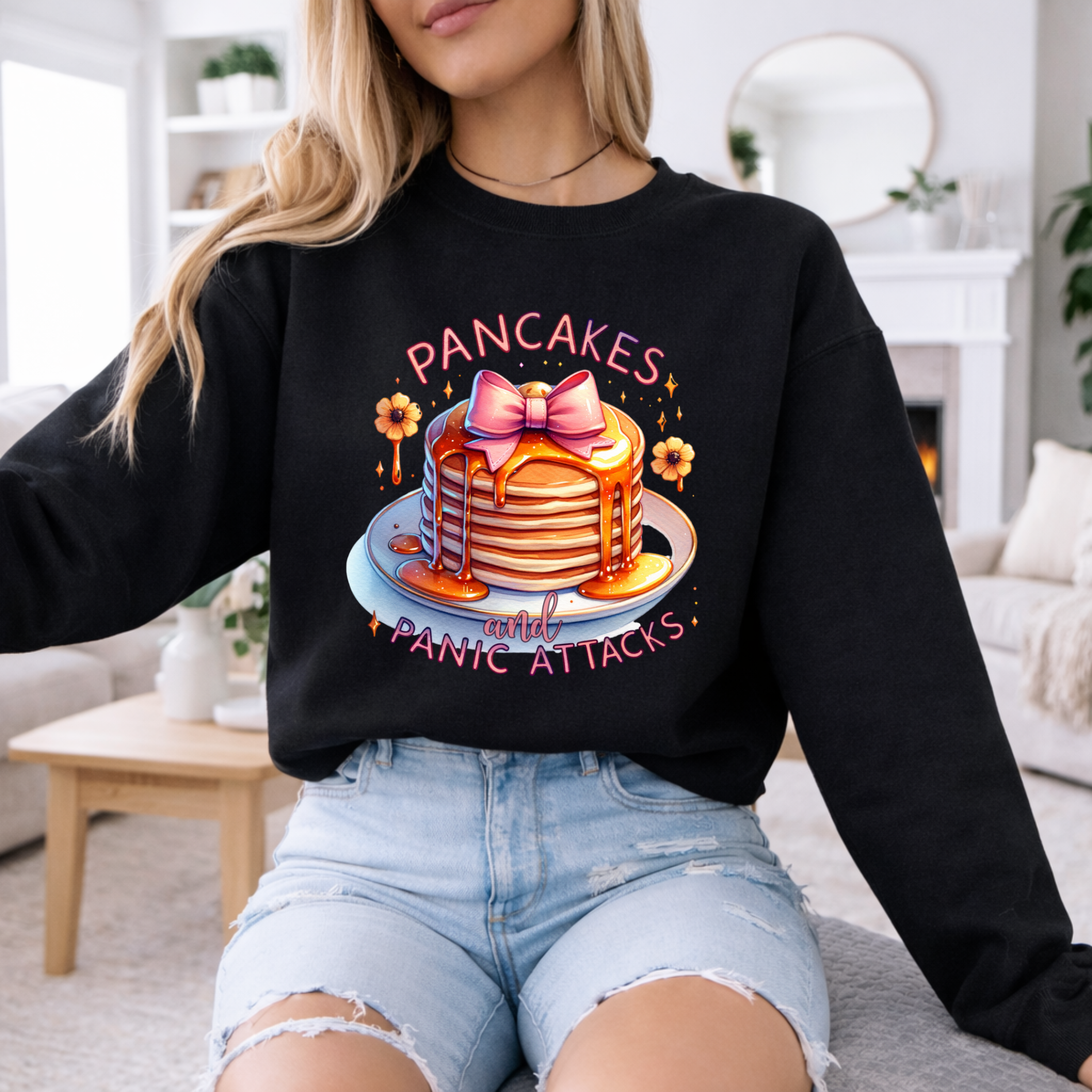 Pancakes &amp; Panic Attacks Sweatshirt product thumbnail image