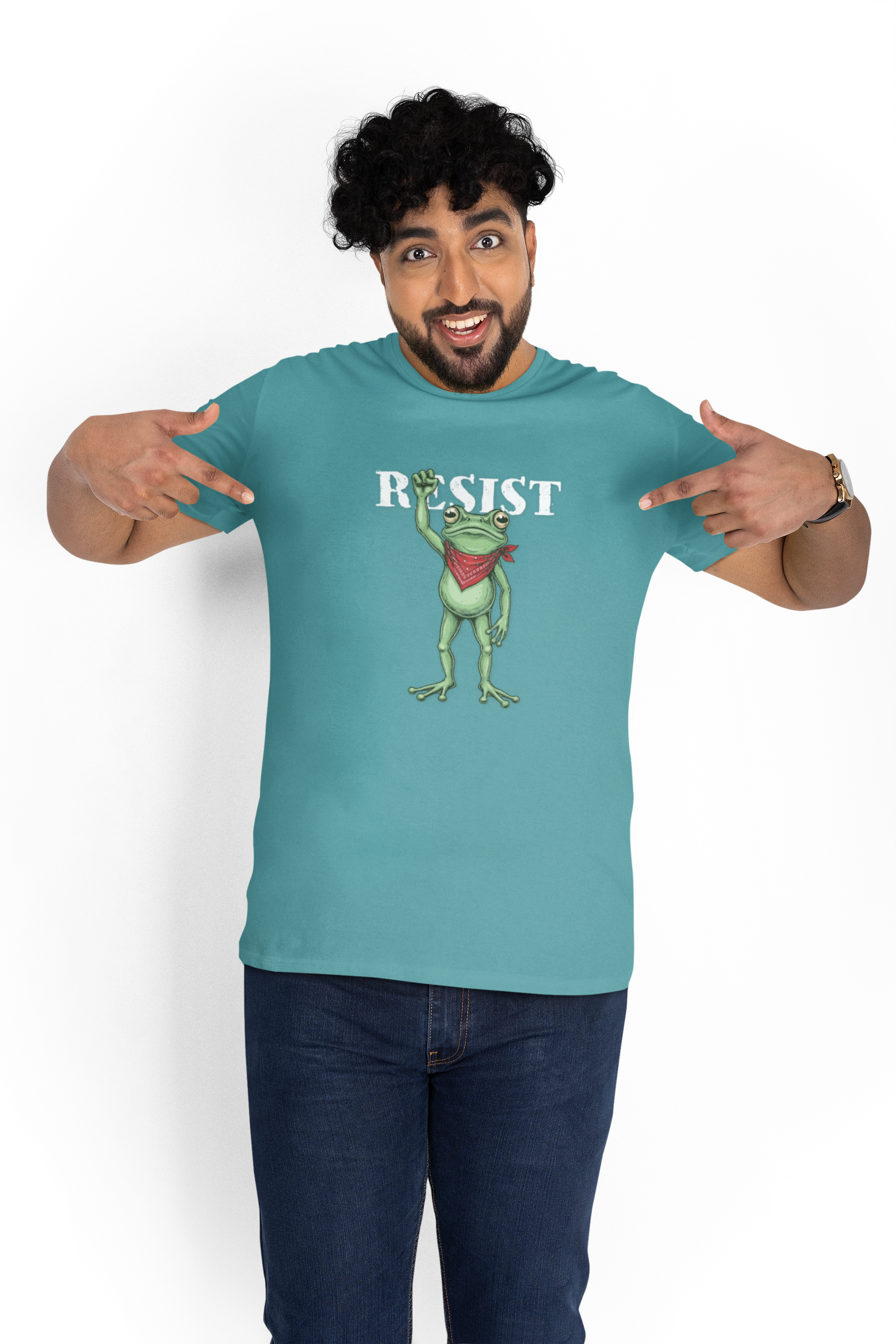 Resist Frog T-Shirt — Political Protest Graphic Tee product thumbnail image