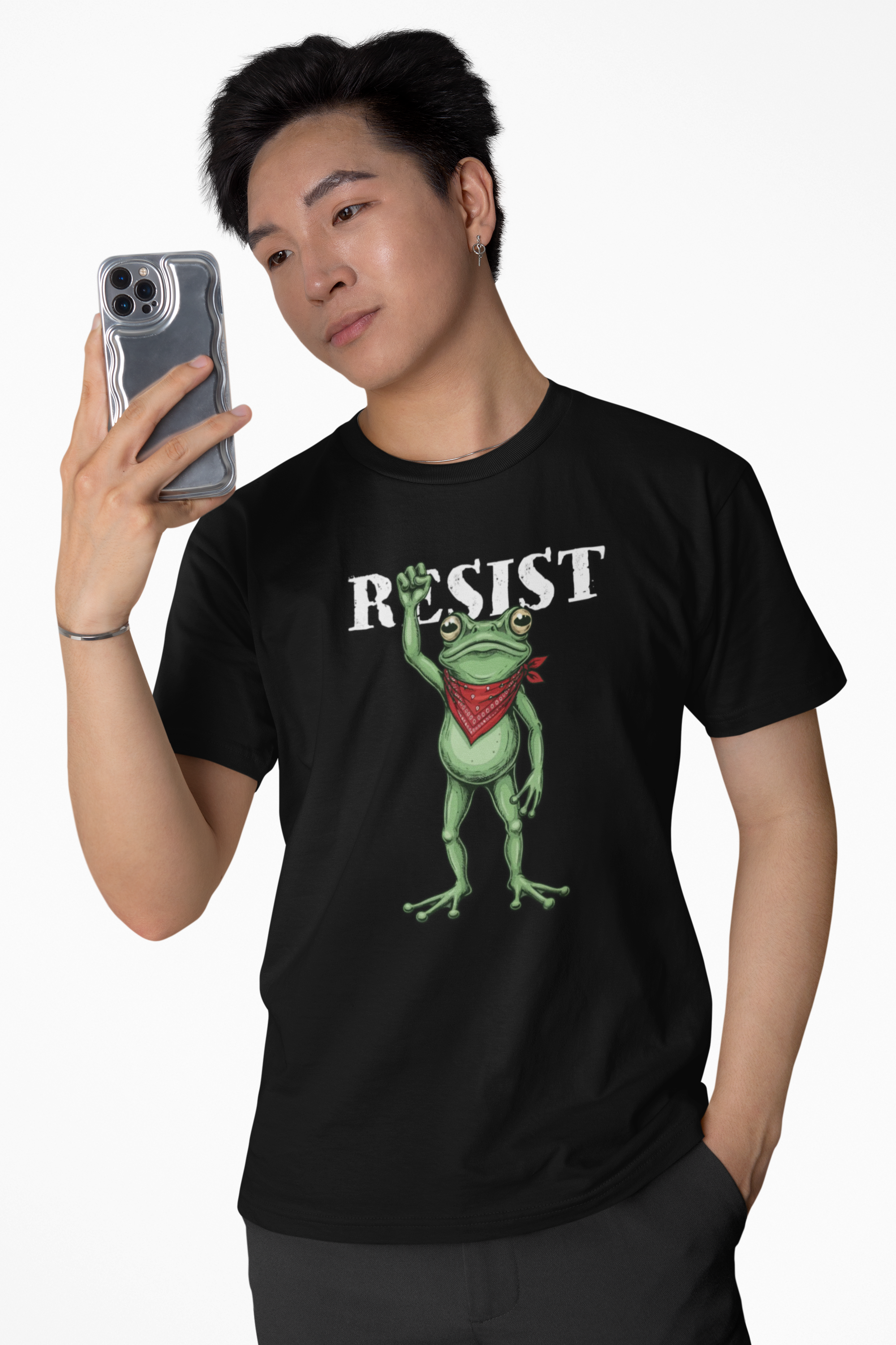 Resist Frog T-Shirt — Political Protest Graphic Tee product thumbnail image