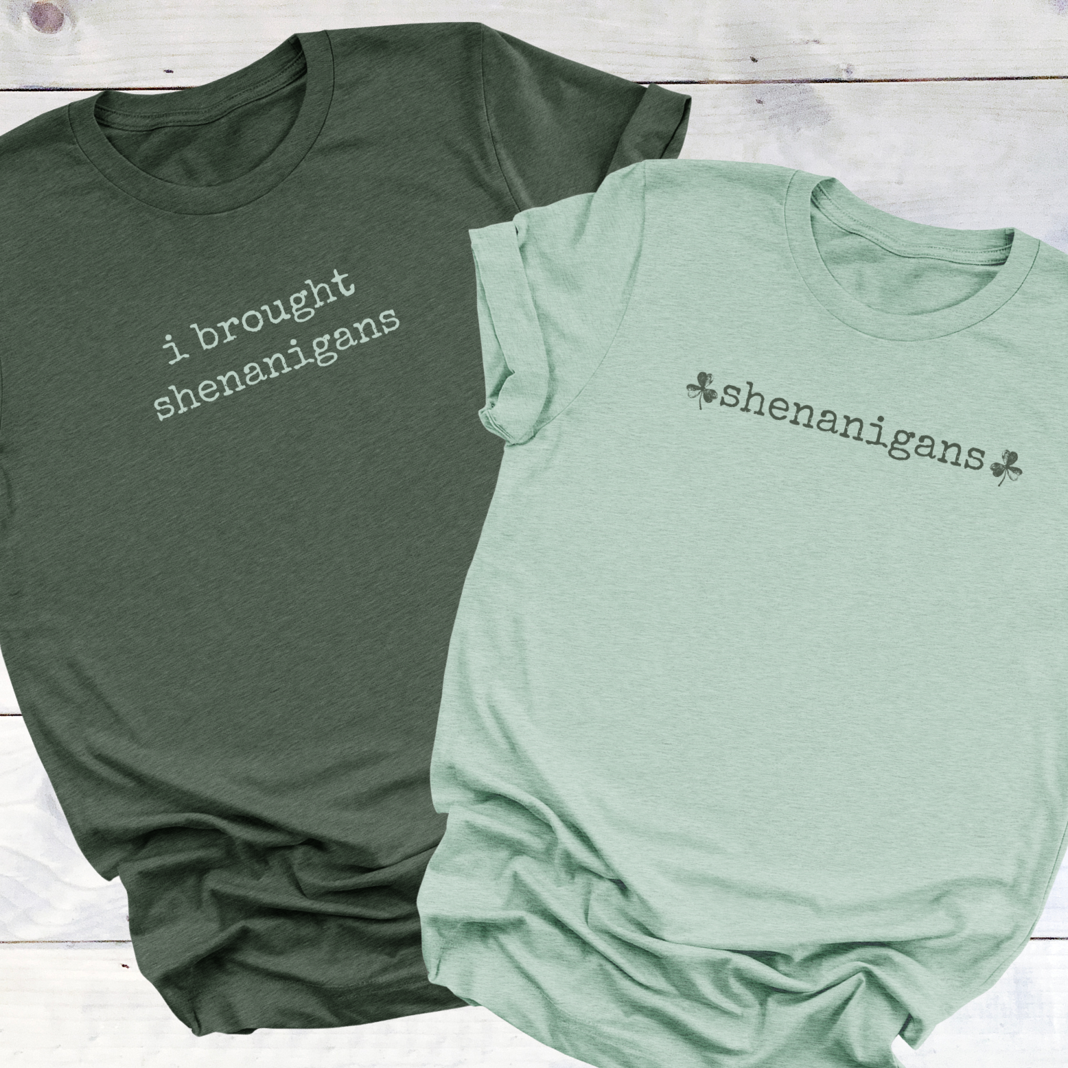 St. Patrick's Matching Couples Funny T-shirts, I love beer/beer, and I brought shenanigans/shenanigans product thumbnail image St. Patrick's Matching Couples Funny T-shirts, I love beer/beer, and I brought shenanigans/shenanigans product thumbnail image