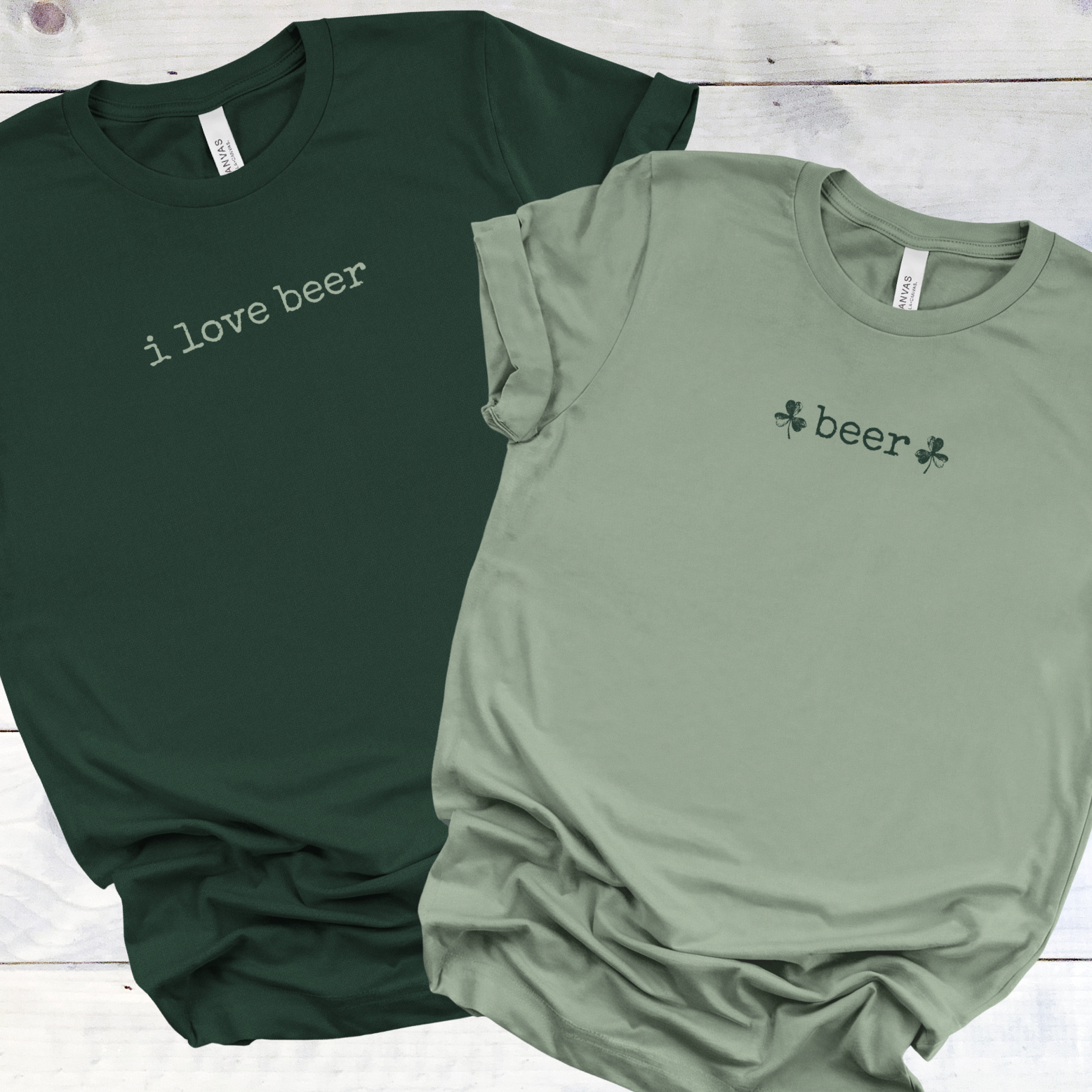 St. Patrick's Matching Couples Funny T-shirts, I love beer/beer, and I brought shenanigans/shenanigans product thumbnail image St. Patrick's Matching Couples Funny T-shirts, I love beer/beer, and I brought shenanigans/shenanigans product thumbnail image