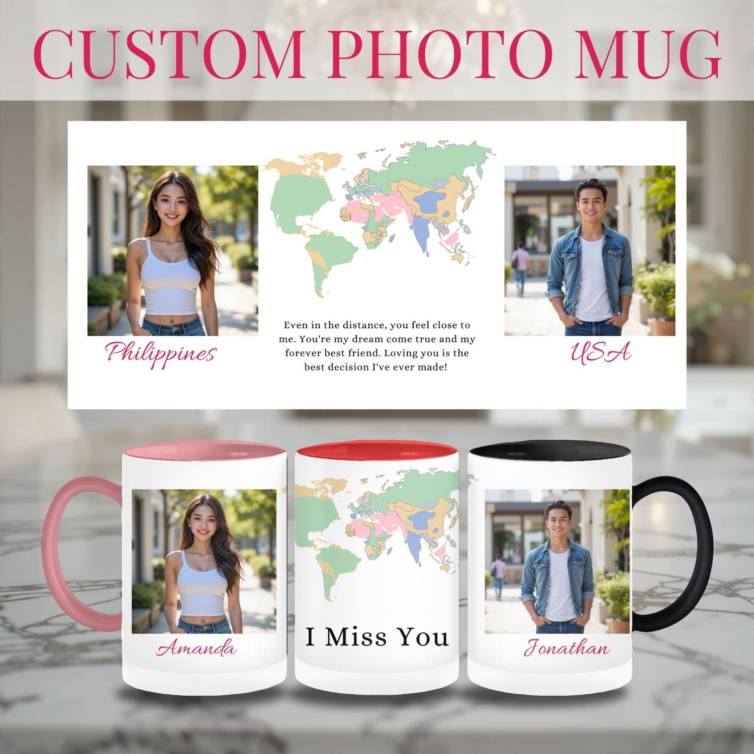 Personalized Couple Gift | Custom Photo Mug for Couple | Custom Valentine's Day Gift and Anniversary Keepsake product thumbnail image