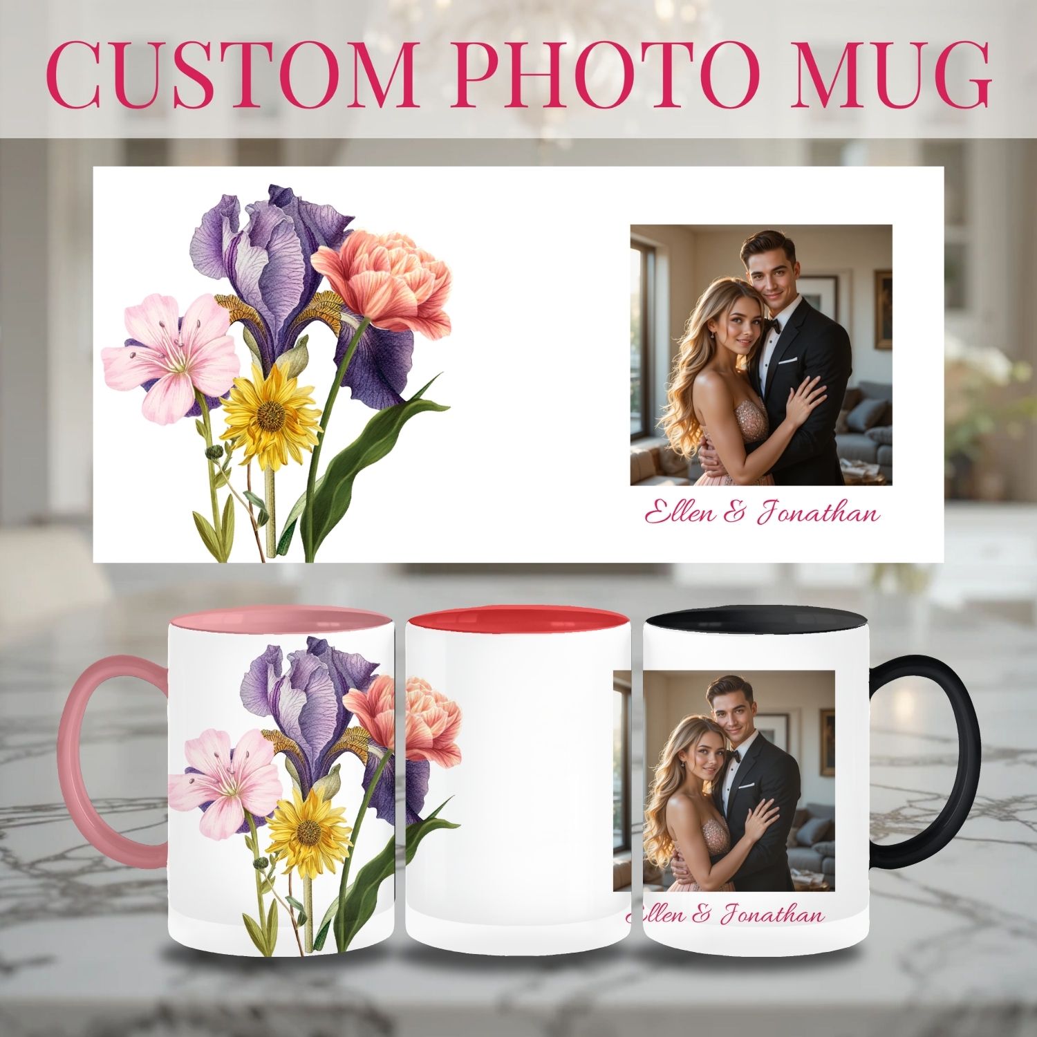  Truly Personalized Photo Mug Gift | Custom Picture &amp; Personal Message | Birthday, Mother’s Day, Valentine, Couples, Graduations product thumbnail image