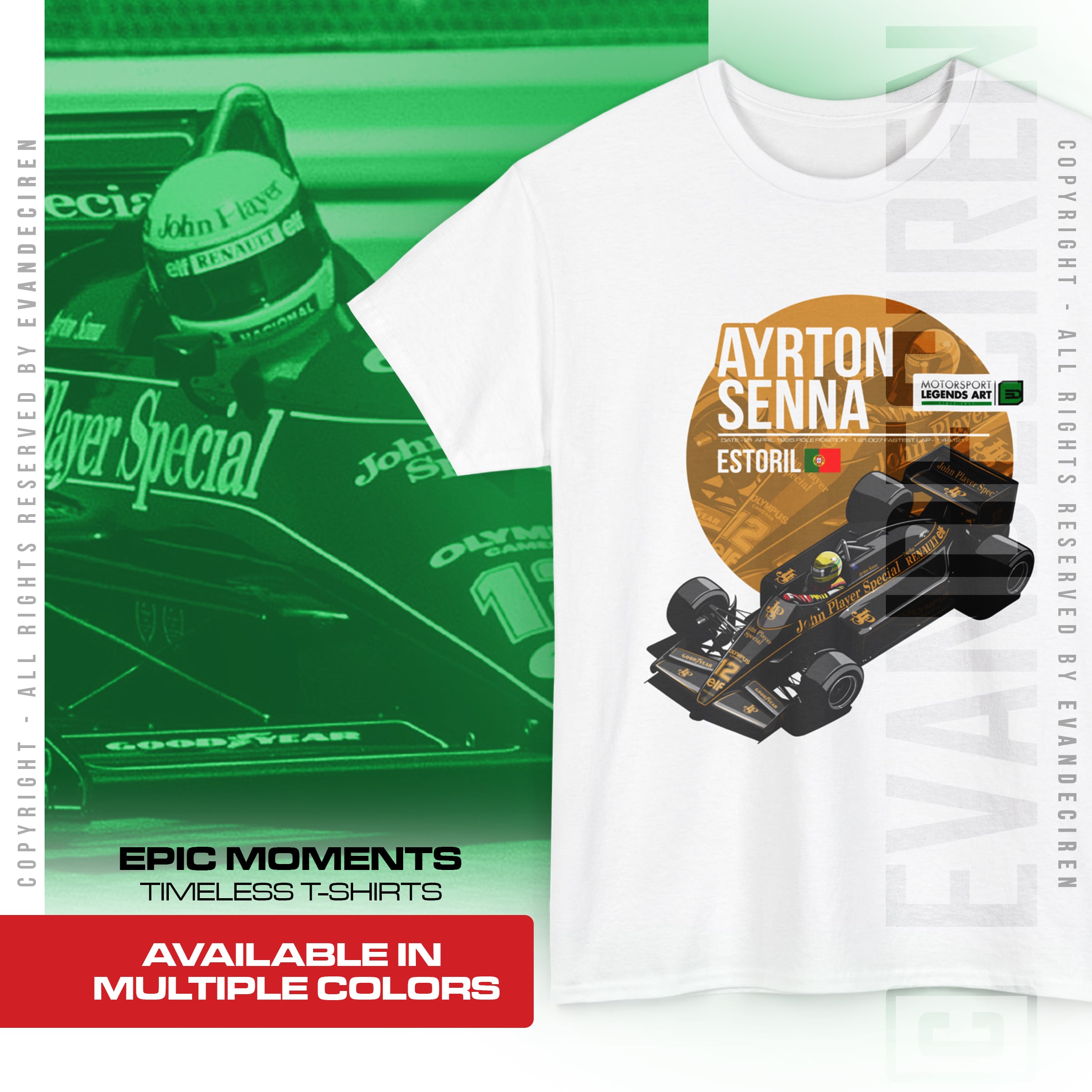 Ayrton Senna 1985 Legend Art | Estoril product thumbnail image Ayrton Senna 1985 Legend Art | Estoril product thumbnail image