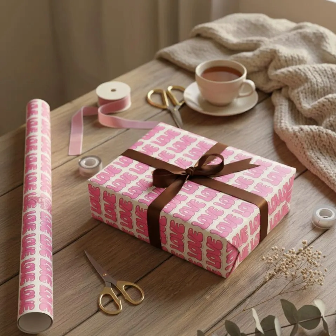 Pink Love Wrapping Paper product thumbnail image Pink Love Wrapping Paper product thumbnail image