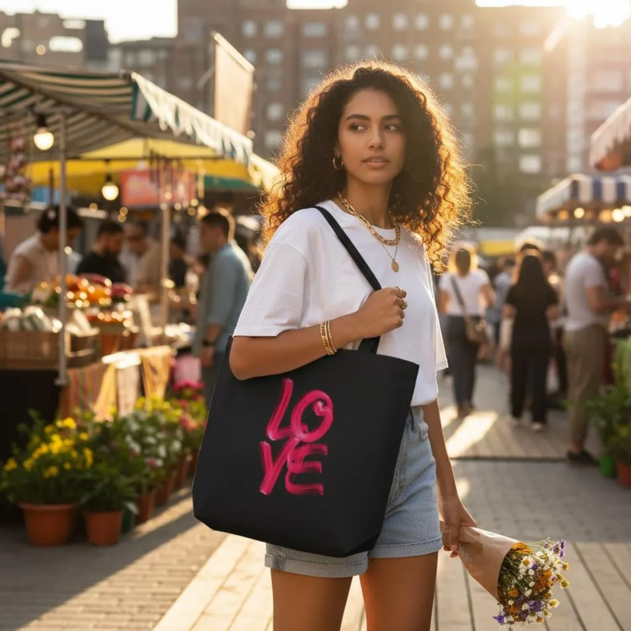 Brushstroke "LOVE" Tote Bag Brushstroke "LOVE" Tote Bag