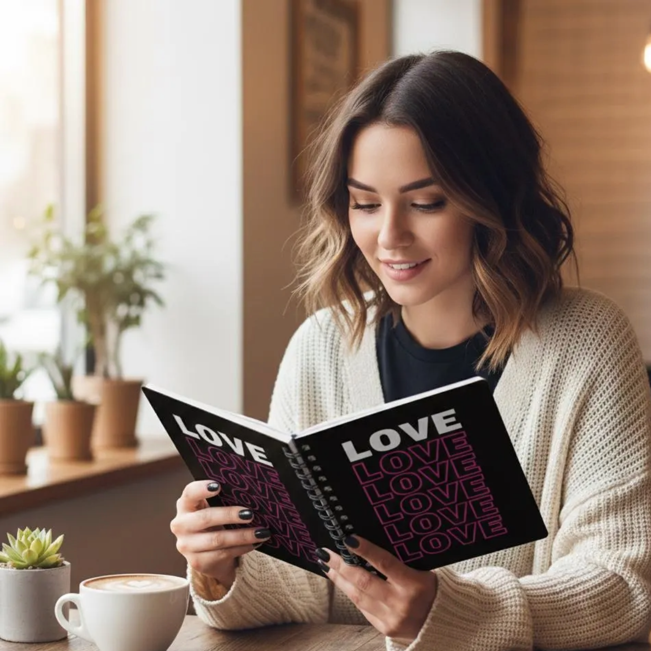 LOVE Text Spiral Notebook product thumbnail image LOVE Text Spiral Notebook product thumbnail image