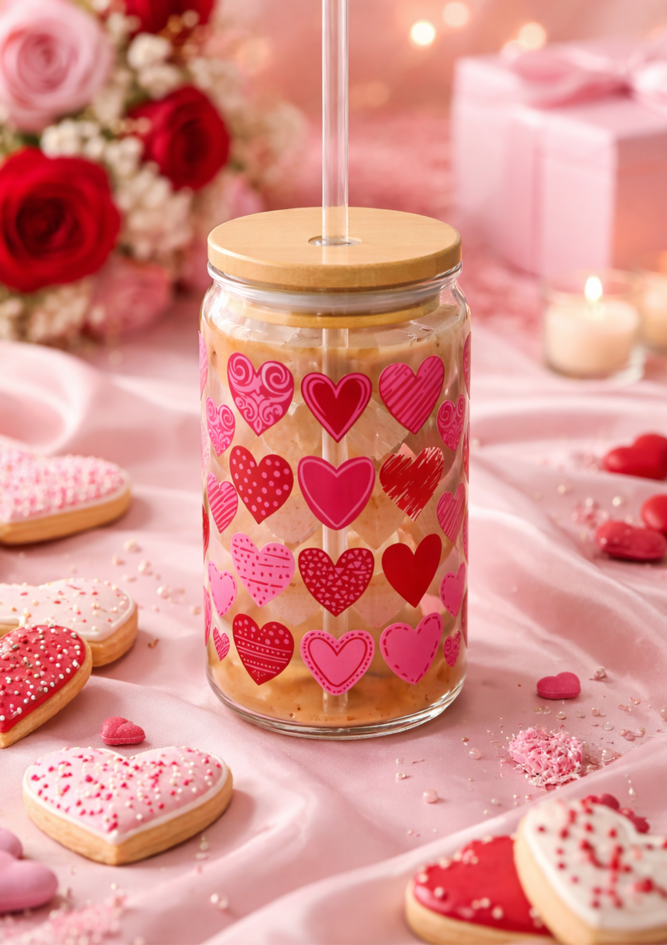 Valentine’s Day Loving Cup — 16oz Sipper Glass (She Loves You) product thumbnail image