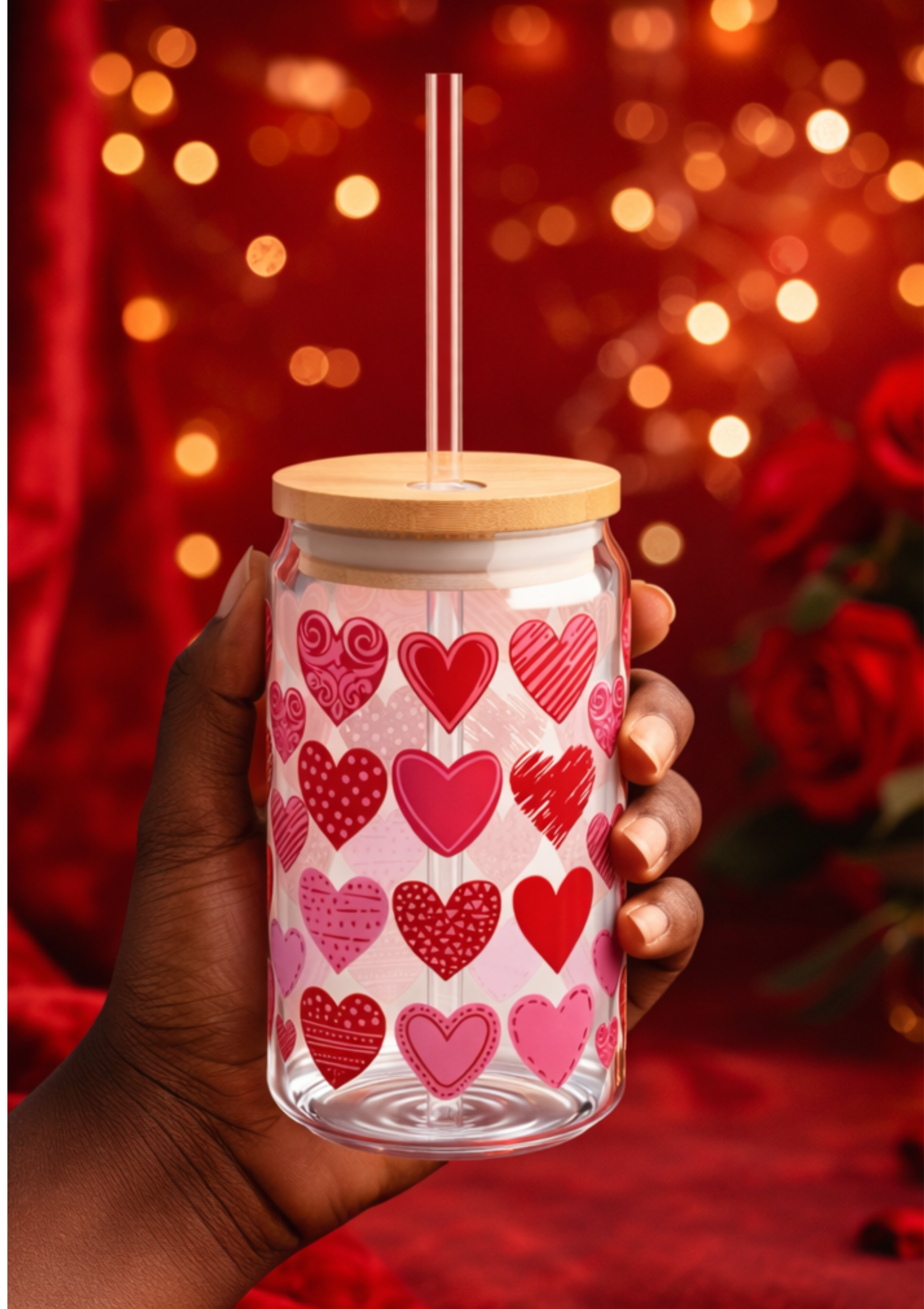 Valentine’s Day Loving Cup — 16oz Sipper Glass (She Loves You) product thumbnail image