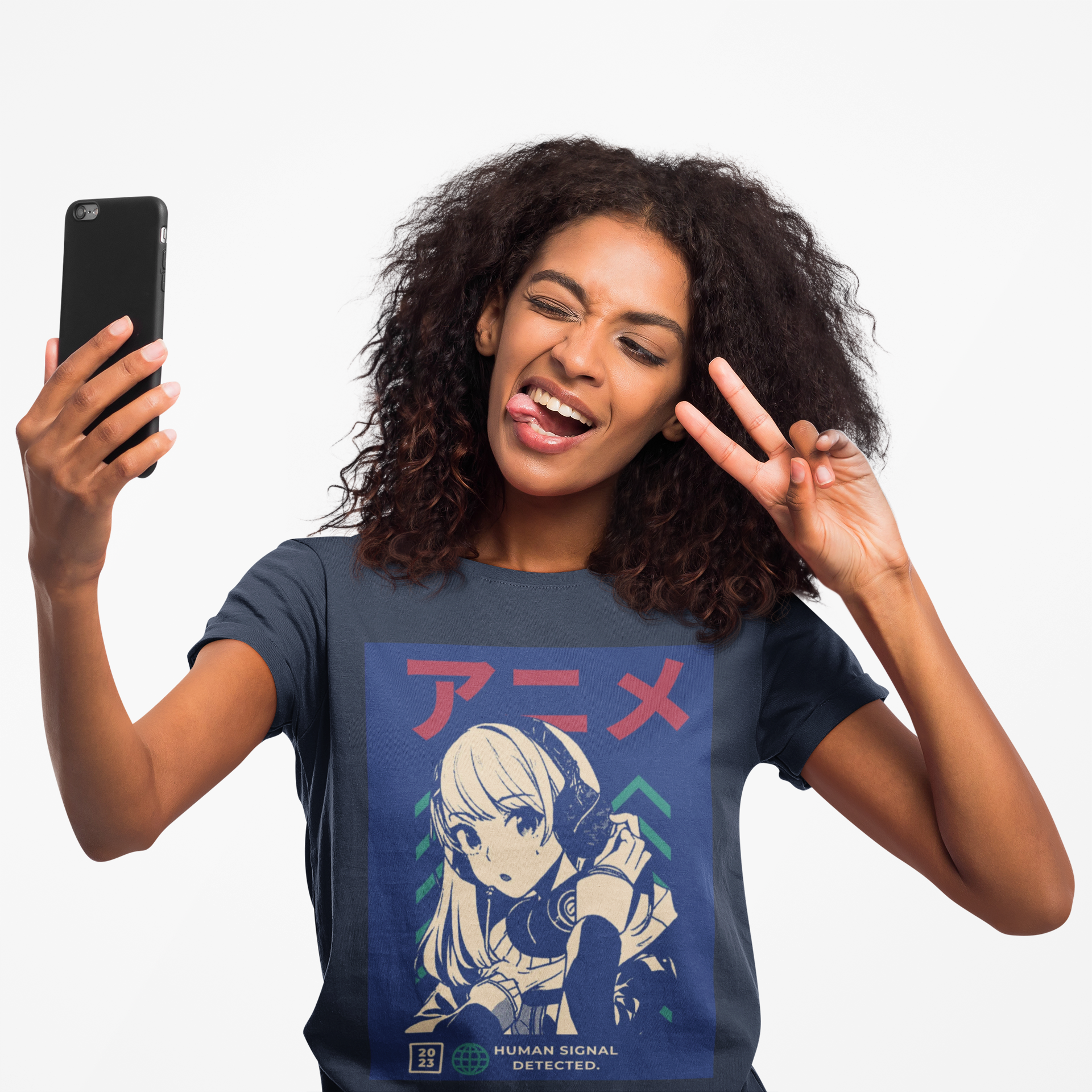 GENGA Girl Crewneck Sweatshirt — 'System Listening' Retro Vaporwave Youth Pullover product thumbnail image