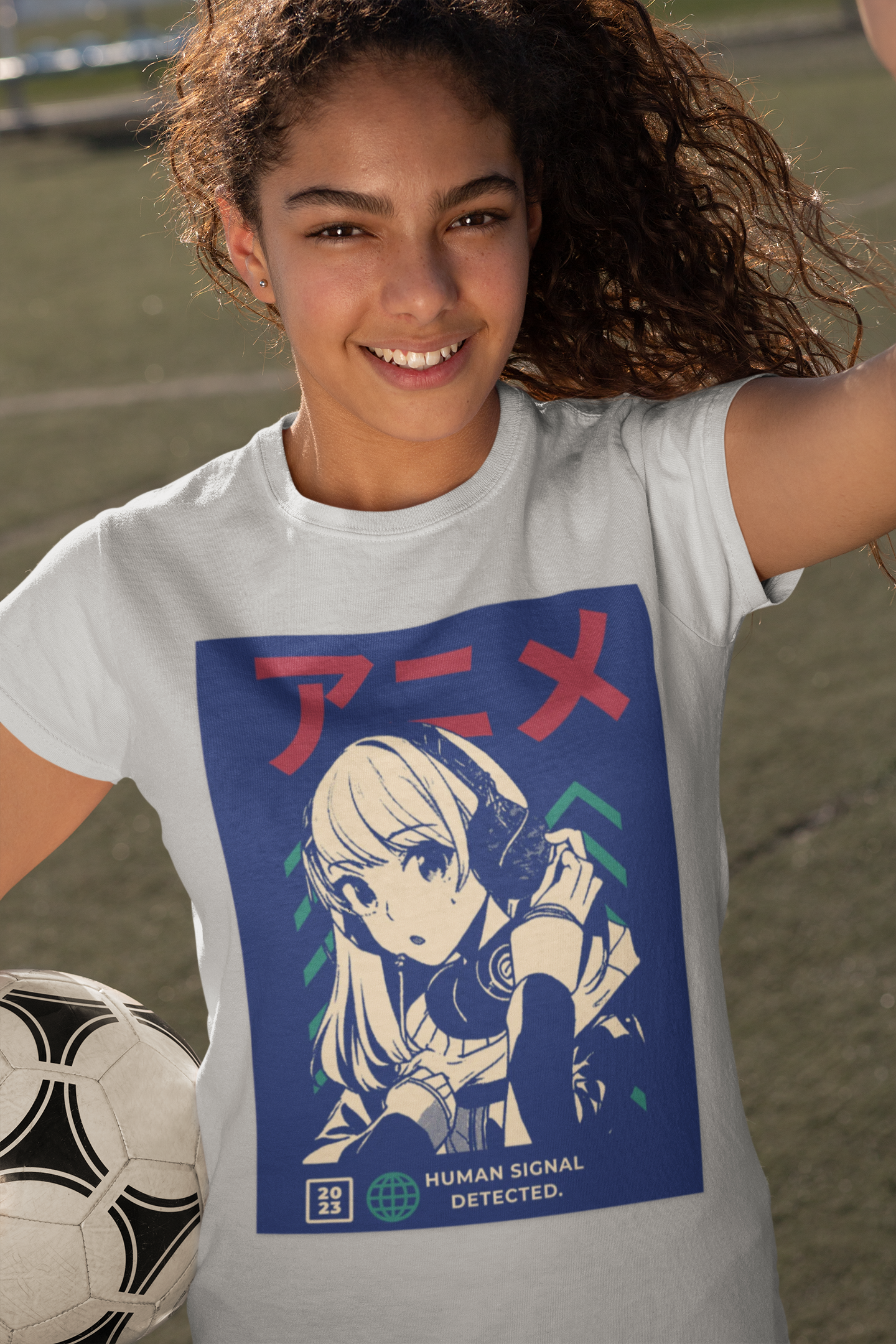 GENGA Girl Crewneck Sweatshirt — 'System Listening' Retro Vaporwave Youth Pullover product thumbnail image GENGA Girl Crewneck Sweatshirt — 'System Listening' Retro Vaporwave Youth Pullover product thumbnail image