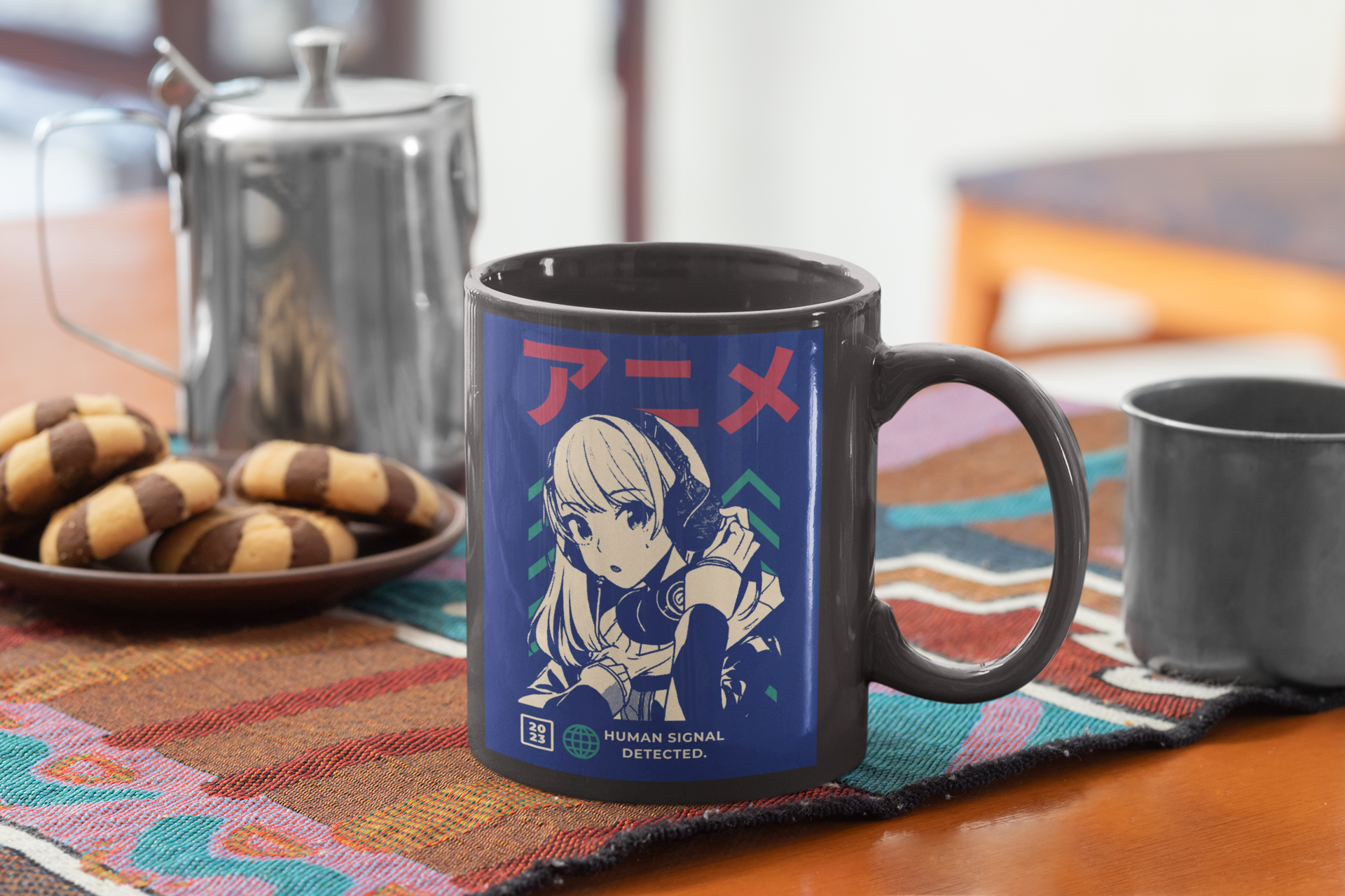 GENGA Girl Cotton Canvas Tote Bag — Japanese Retro AI Design product thumbnail image