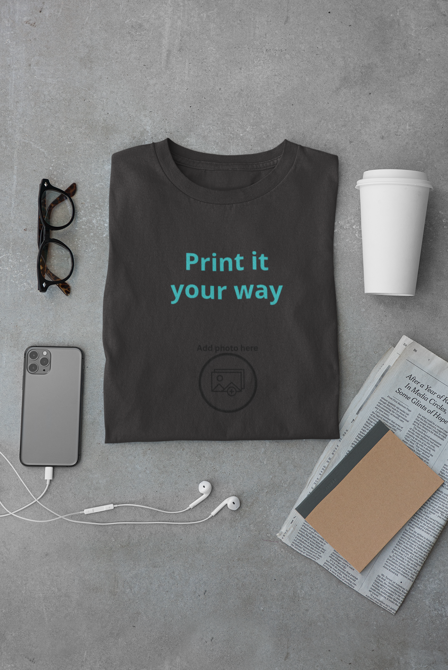 Customizable - One Kind Design Gift Tote Bag — "Print It Your Way" Text or Photo Custom Eco Shopper product thumbnail image
