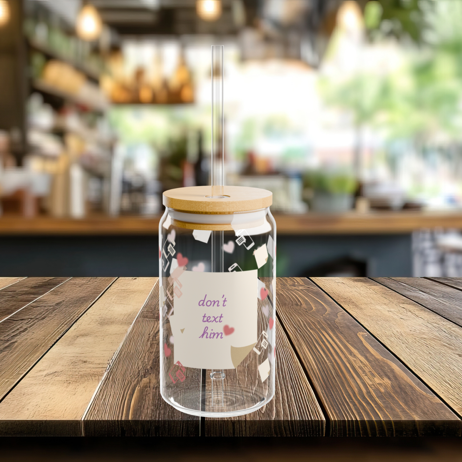 Heartfelt Sipper Glass, 16oz - Cute Drinkware, Valentine's Gift, Home Decor, Coffee Lover's Must-Have, Love Themed, Sweetheart Cup product thumbnail image Heartfelt Sipper Glass, 16oz - Cute Drinkware, Valentine's Gift, Home Decor, Coffee Lover's Must-Have, Love Themed, Sweetheart Cup product thumbnail image